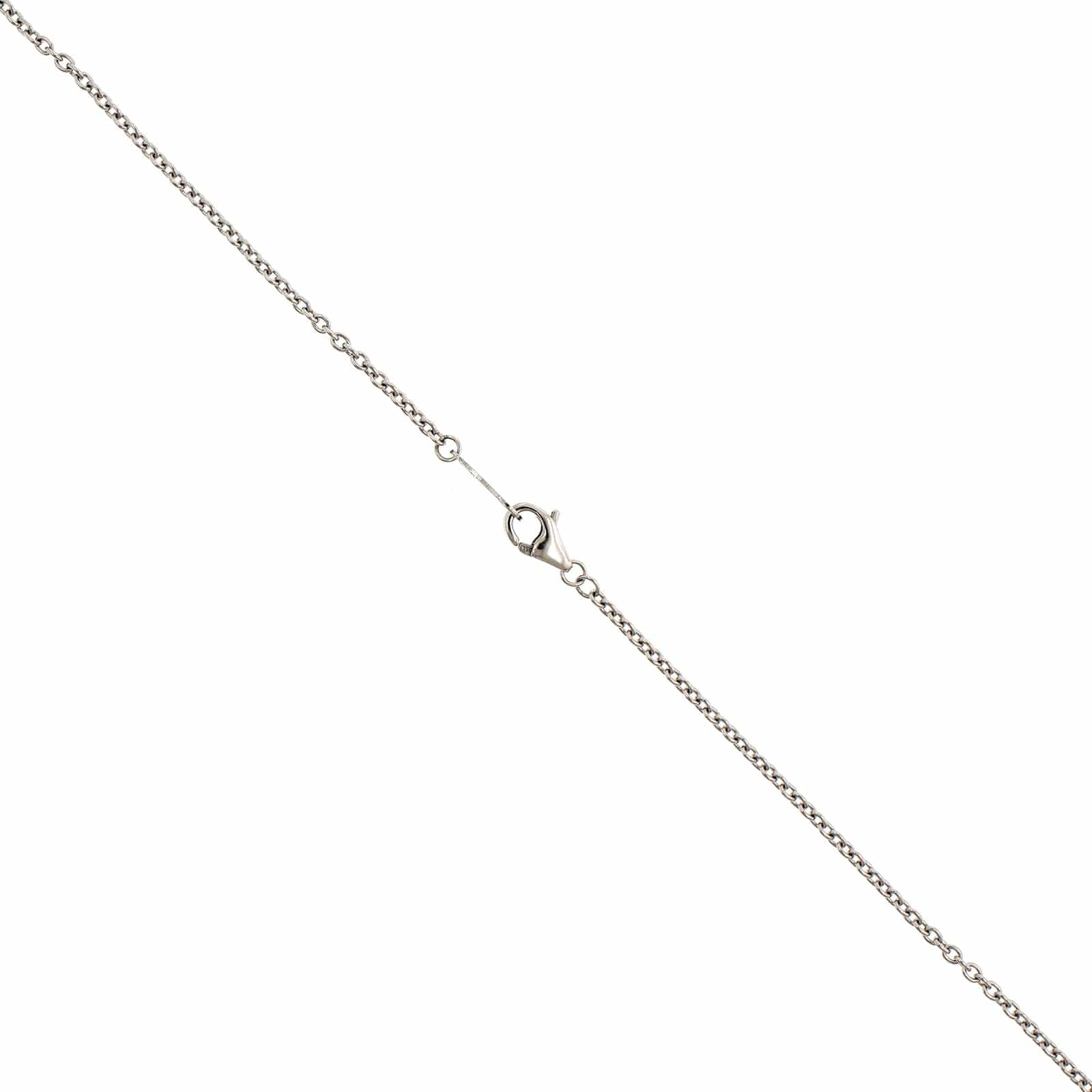Platinum 16" Cable Link Chain Necklace - Image 2