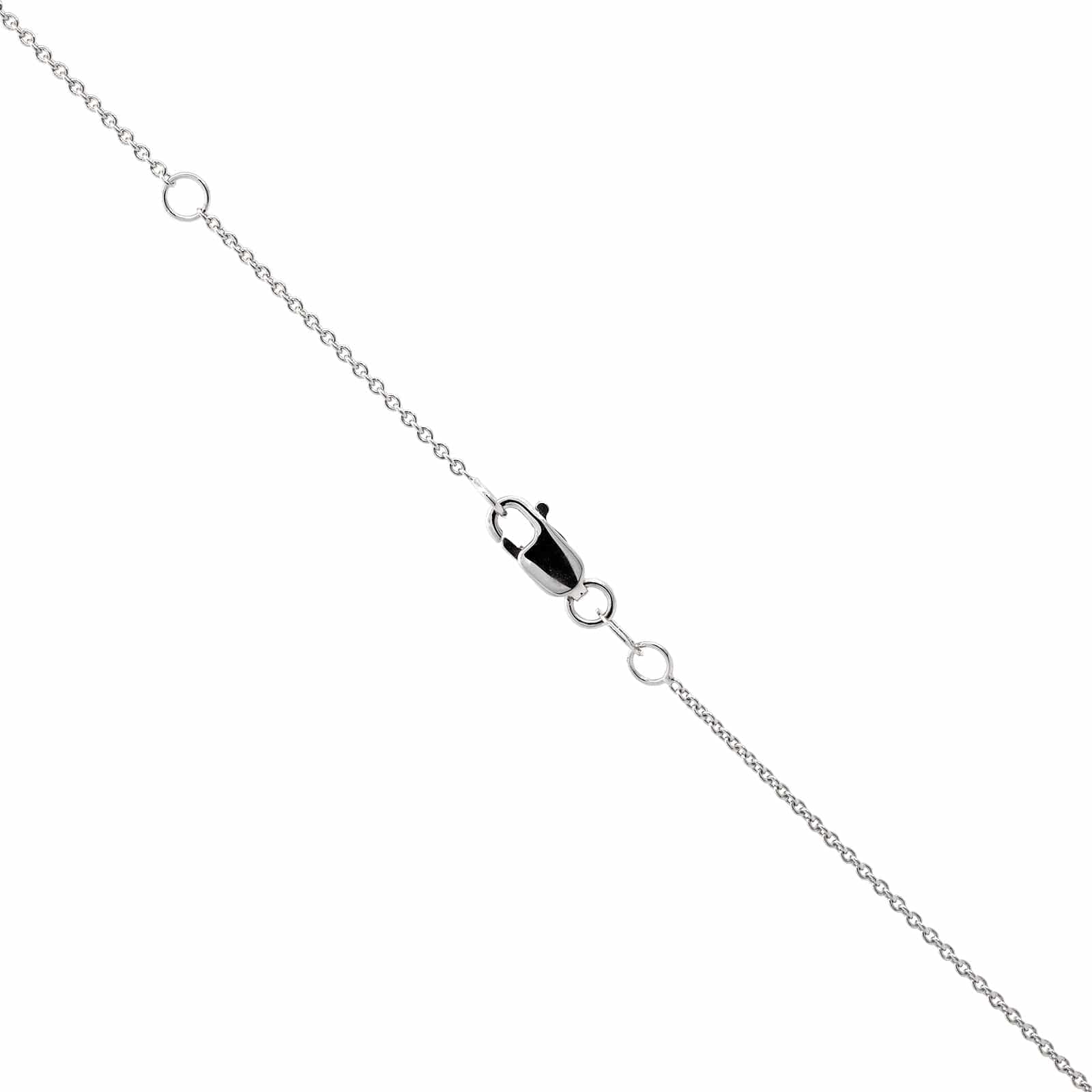 14K White Gold Marquise Aquamarine Pendant Necklace - Image 4