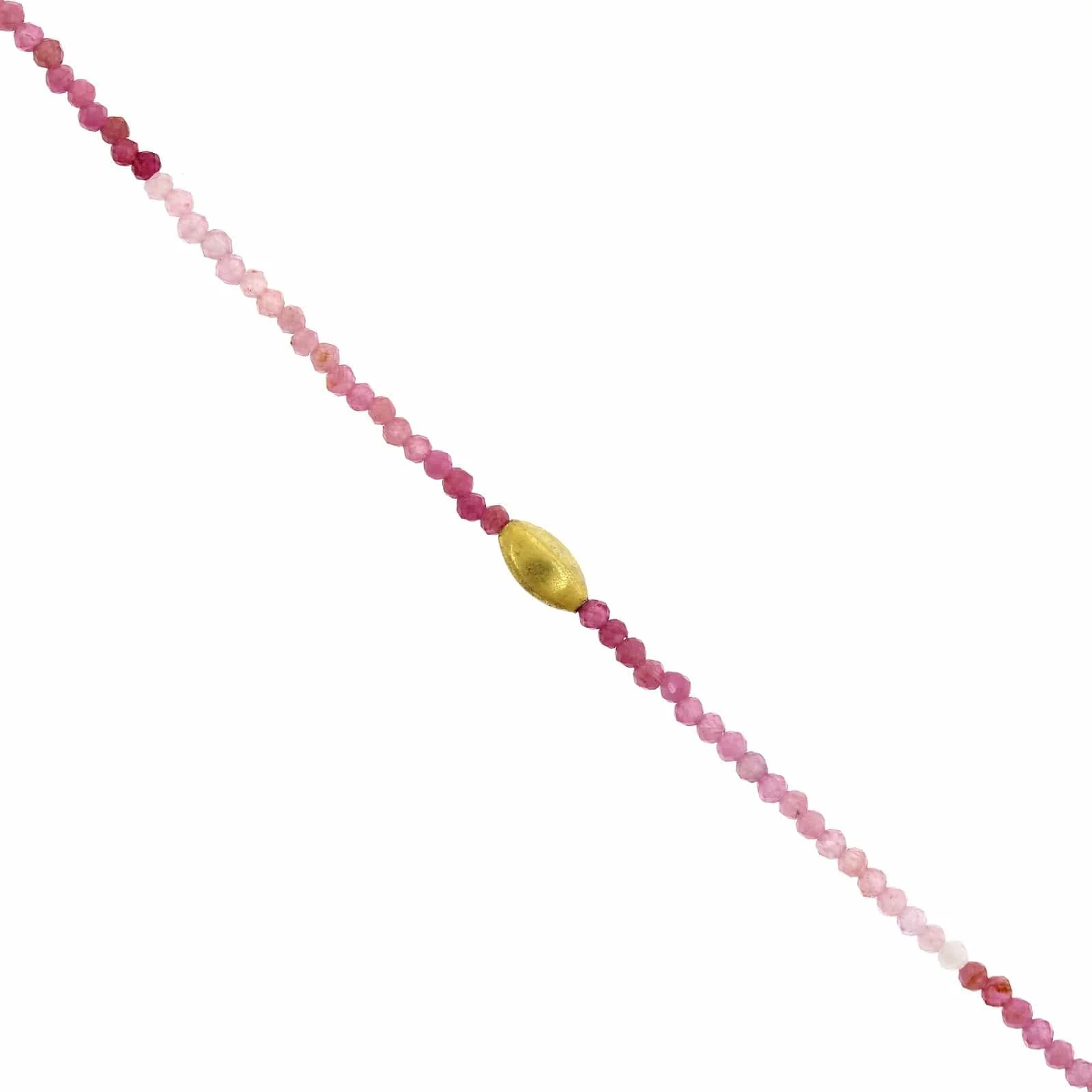 18K Yellow Gold Ombre Ruby Bead Bracelet - Image 2