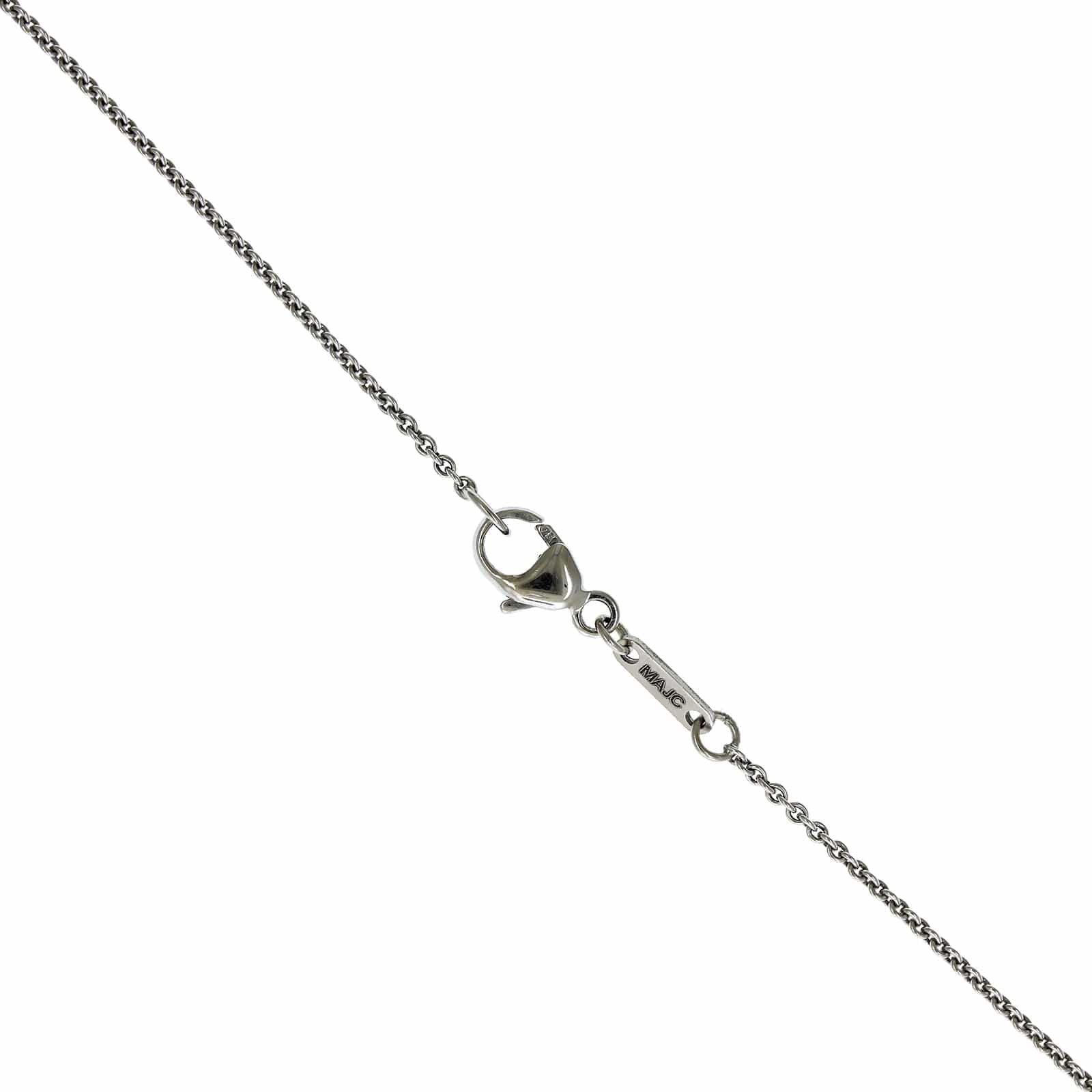 18K White Gold Ruby Diamond Halo Pendant - Image 3