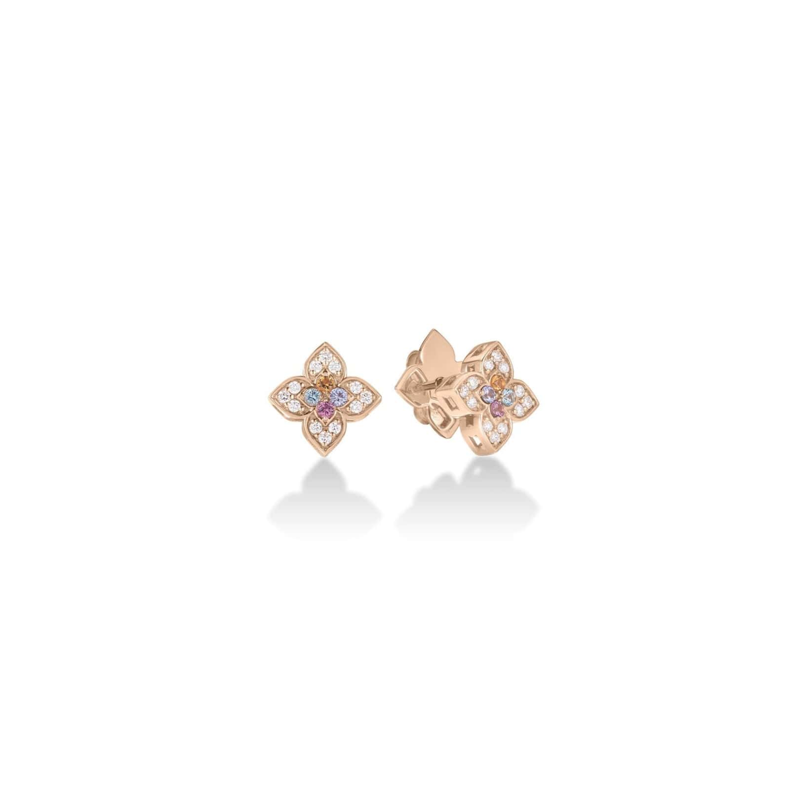Roberto Coin 18K Rose Gold Carnevale Multi Stone Venetian Princess Stud Earrings