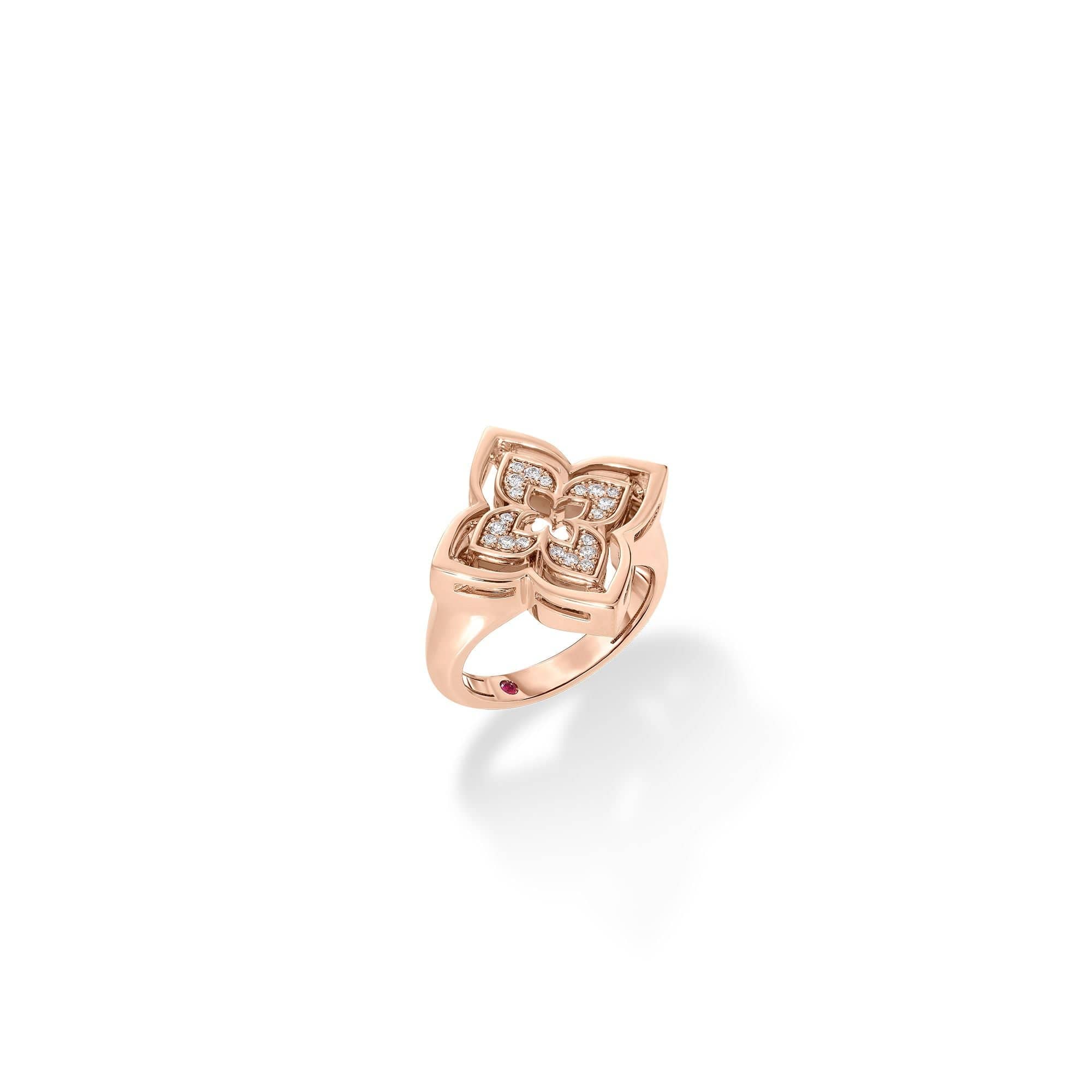 Roberto Coin 18K Rose Gold Diamond and Mother of Pearl Reversible Ring