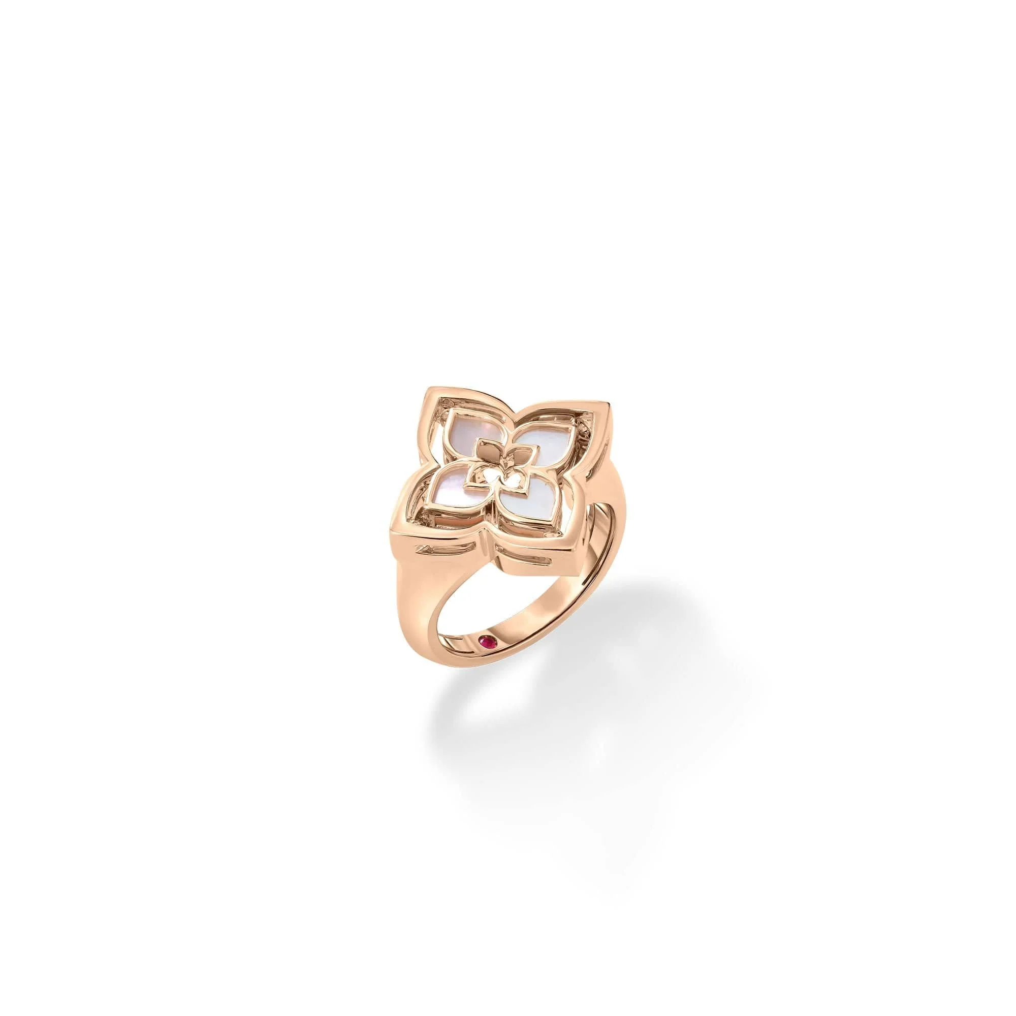 Roberto Coin 18K Rose Gold Diamond and Mother of Pearl Reversible Ring - Image 2