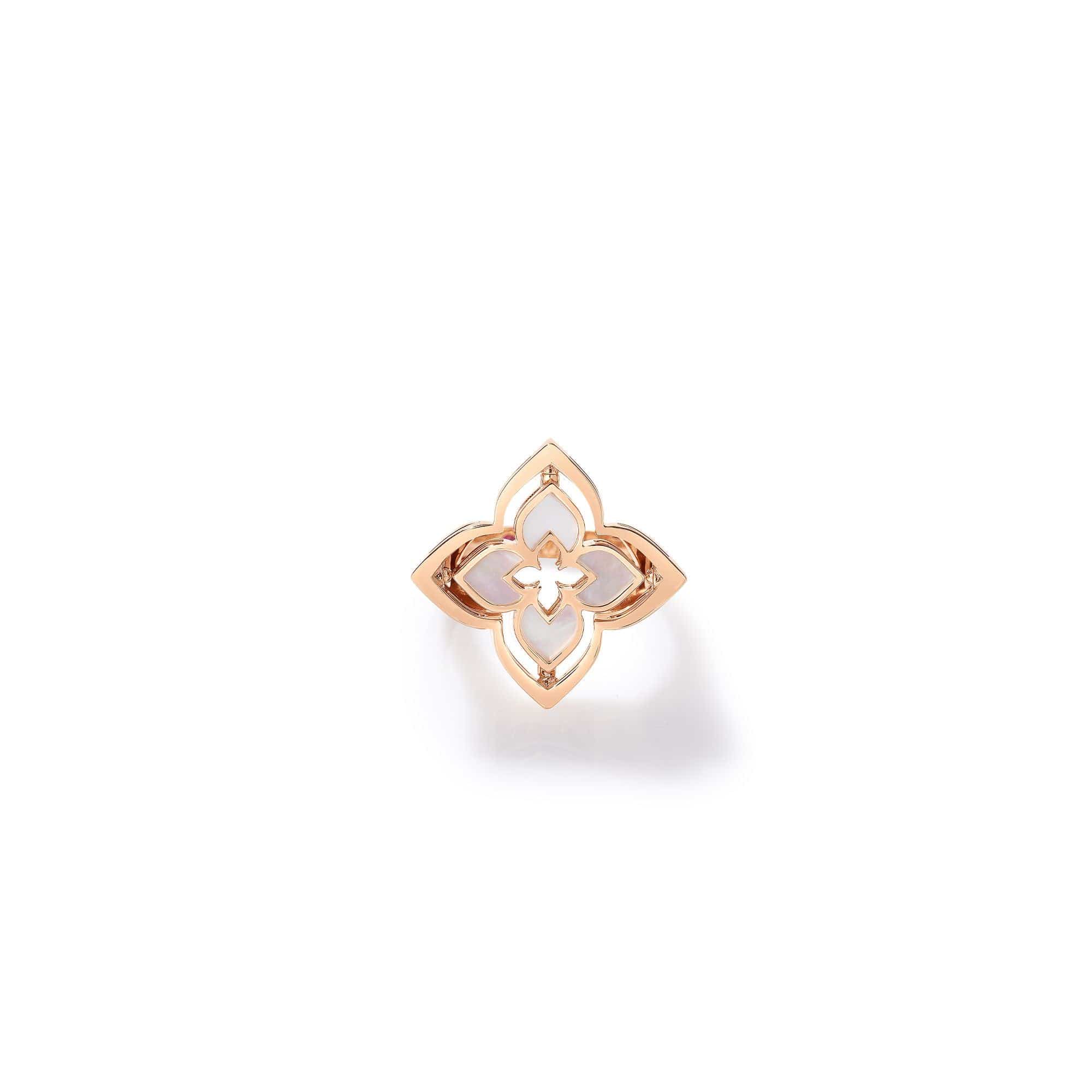 Roberto Coin 18K Rose Gold Diamond and Mother of Pearl Reversible Ring - Image 3