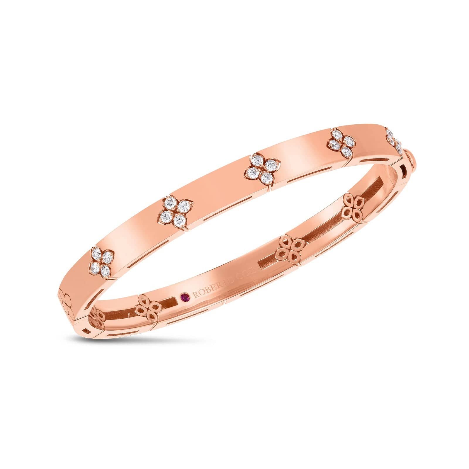 Roberto Coin 18K Rose Gold Love In Verona Diamond Bangle