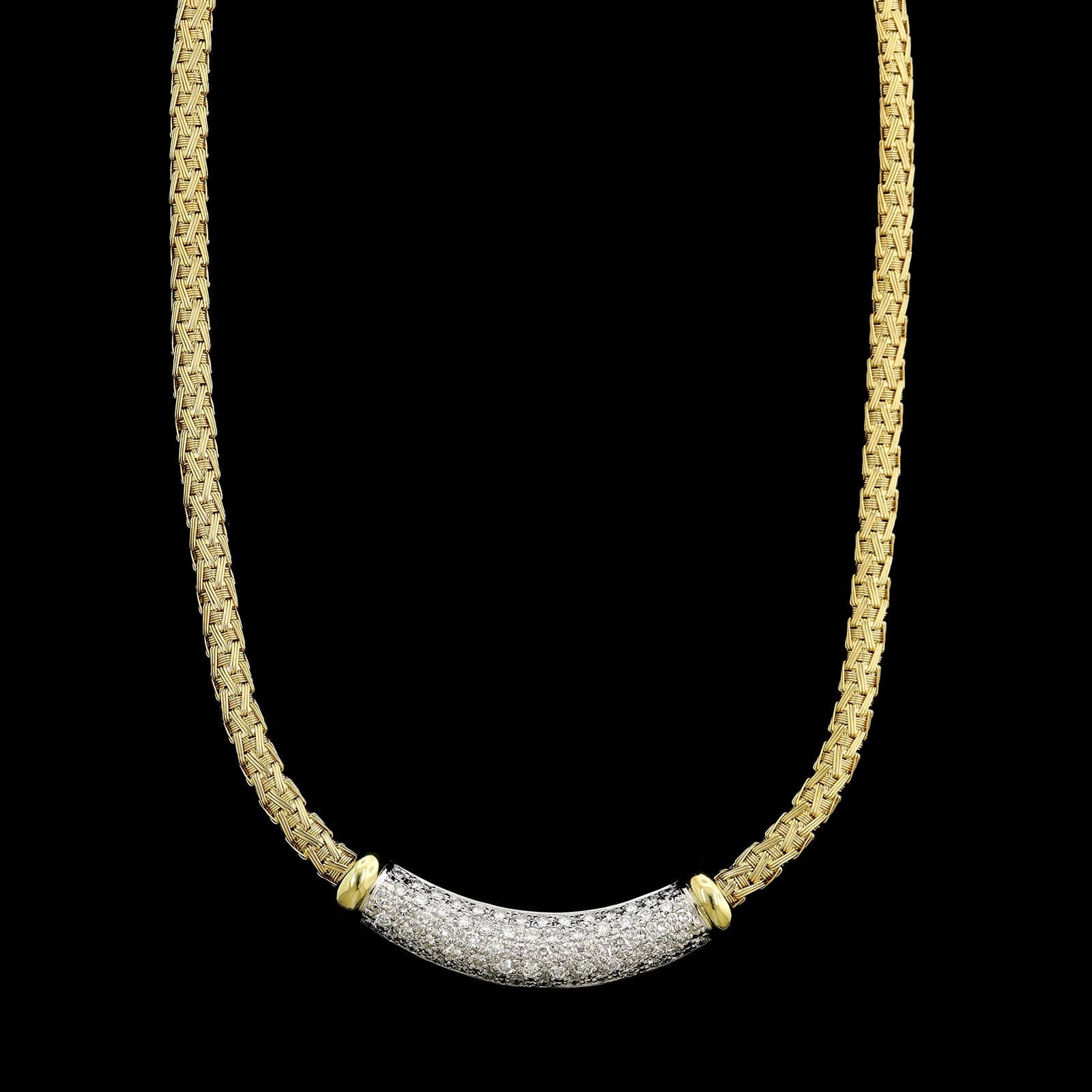 Roberto Coin 18K Two-tone Gold Estate Diamond Necklace