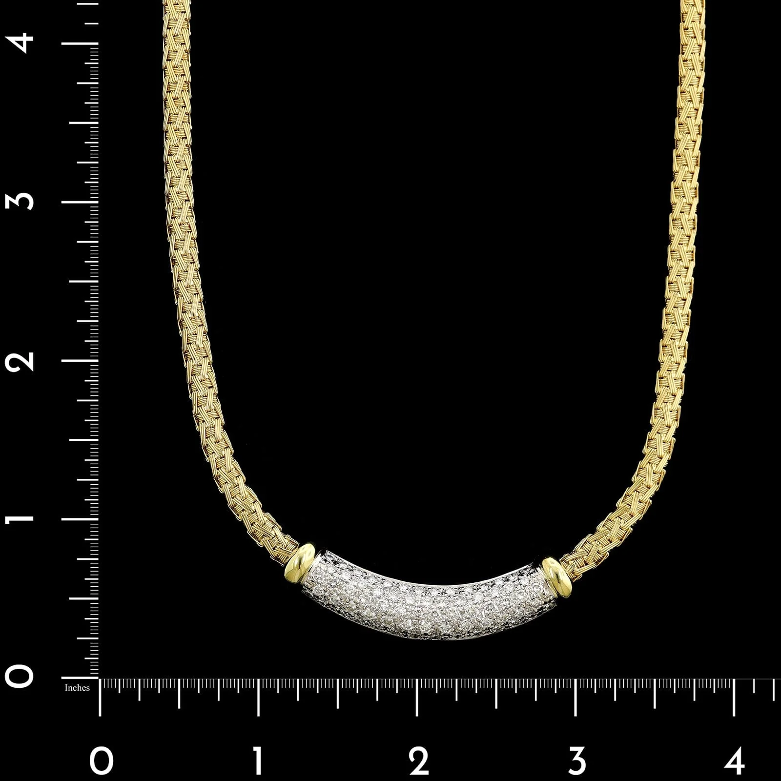 Roberto Coin 18K Two-tone Gold Estate Diamond Necklace - Image 4