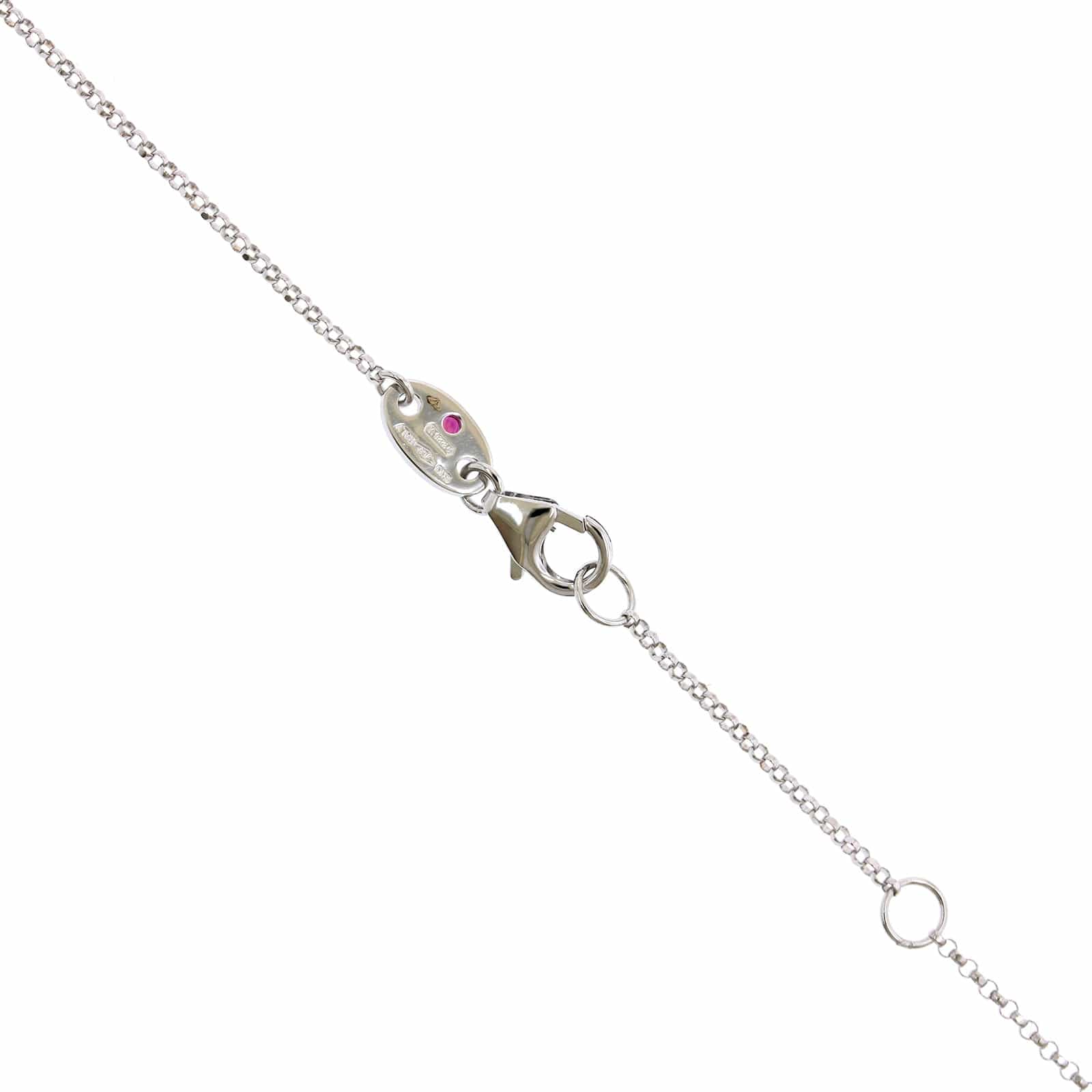 Roberto Coin 18K White Gold 5 Station "Love by The Inch" Diamond Necklace - Image 2