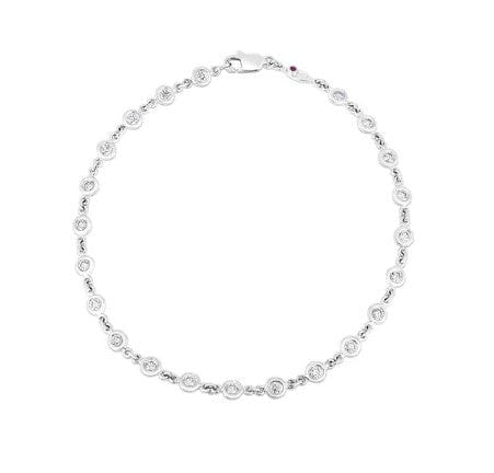 Roberto Coin 18K White Gold Diamond By the Yard Bracelet