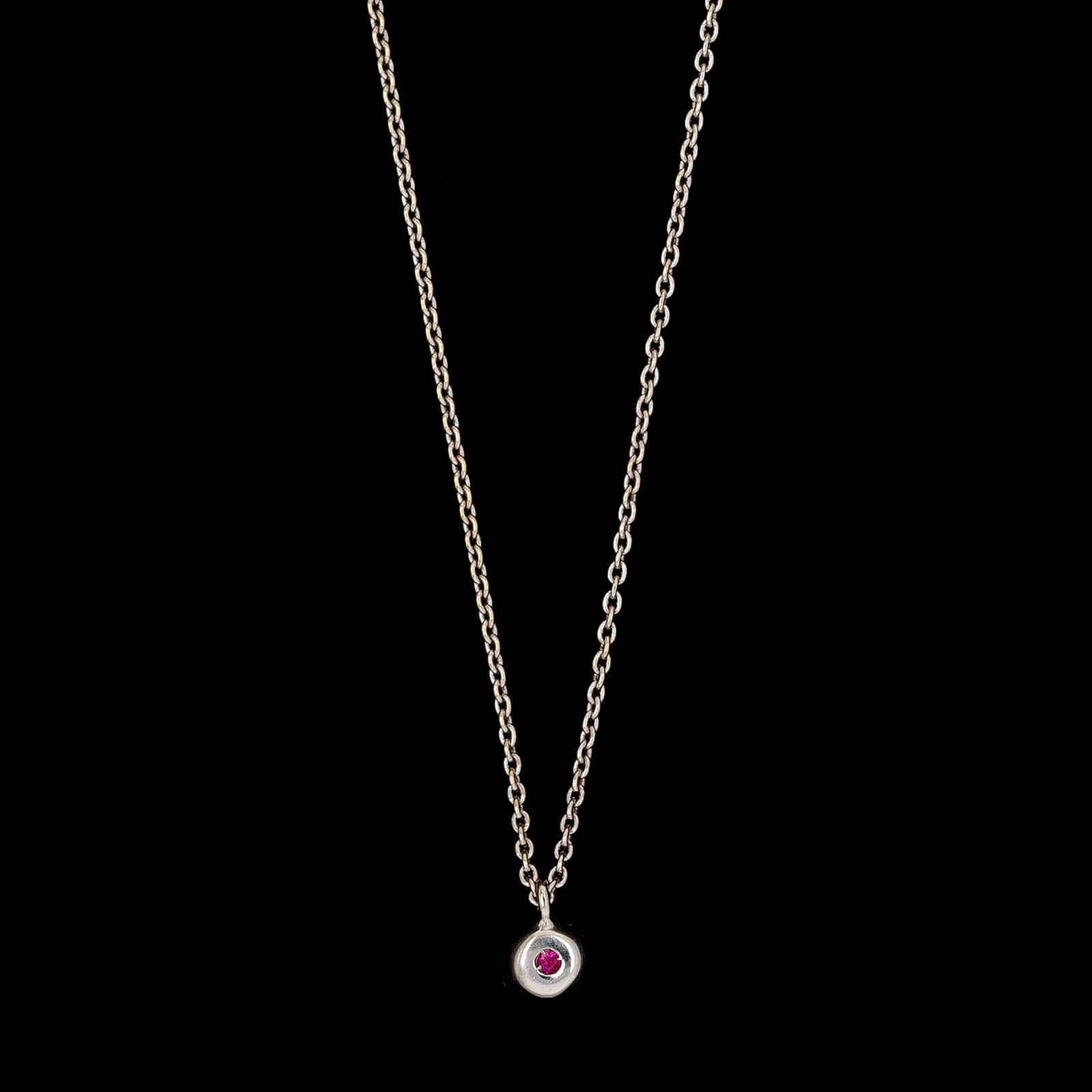 Roberto Coin 18K White Gold Estate Cento Diamond Solitaire Pendant Necklace - Image 2