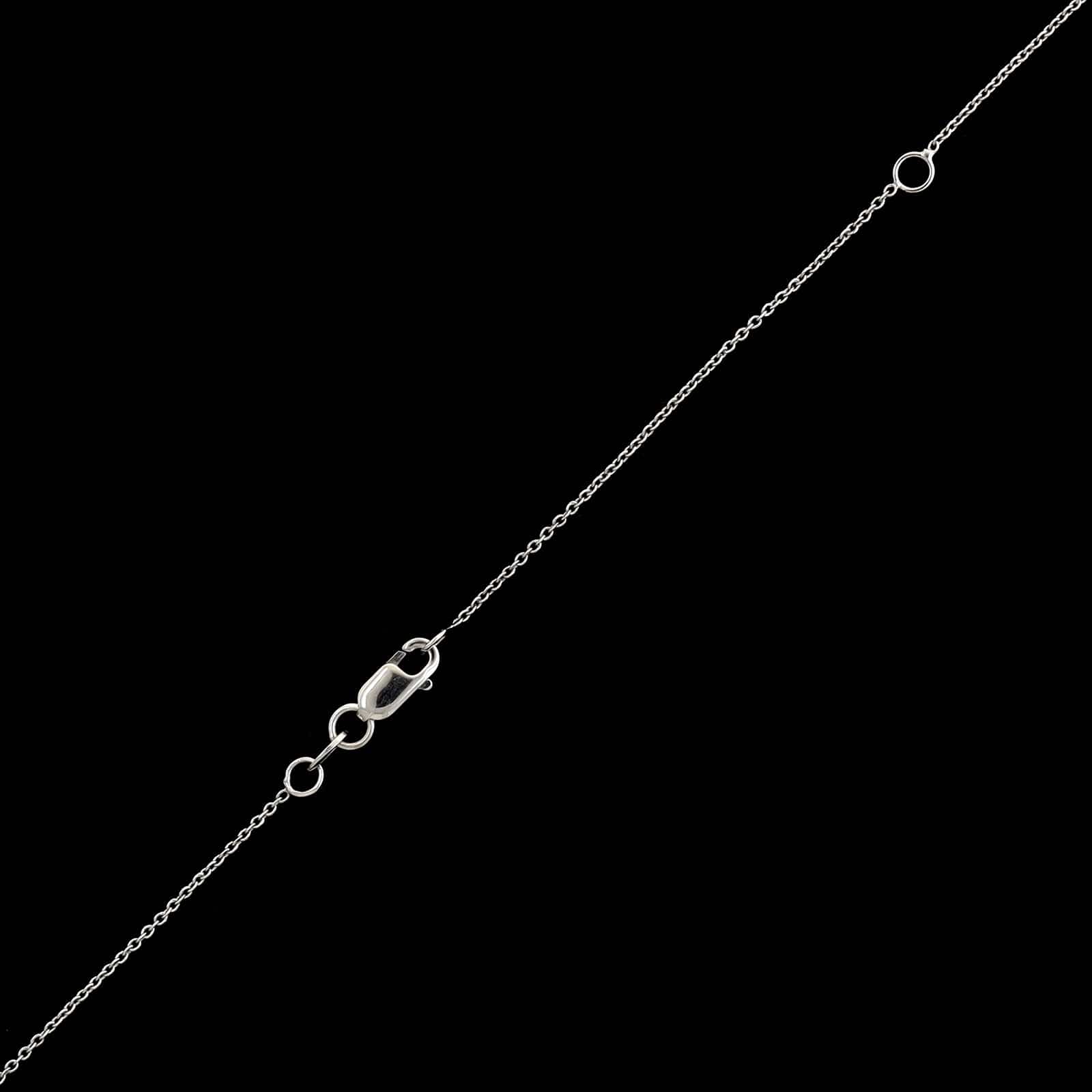 Roberto Coin 18K White Gold Estate Diamond Initial E Pendant Necklace - Image 3
