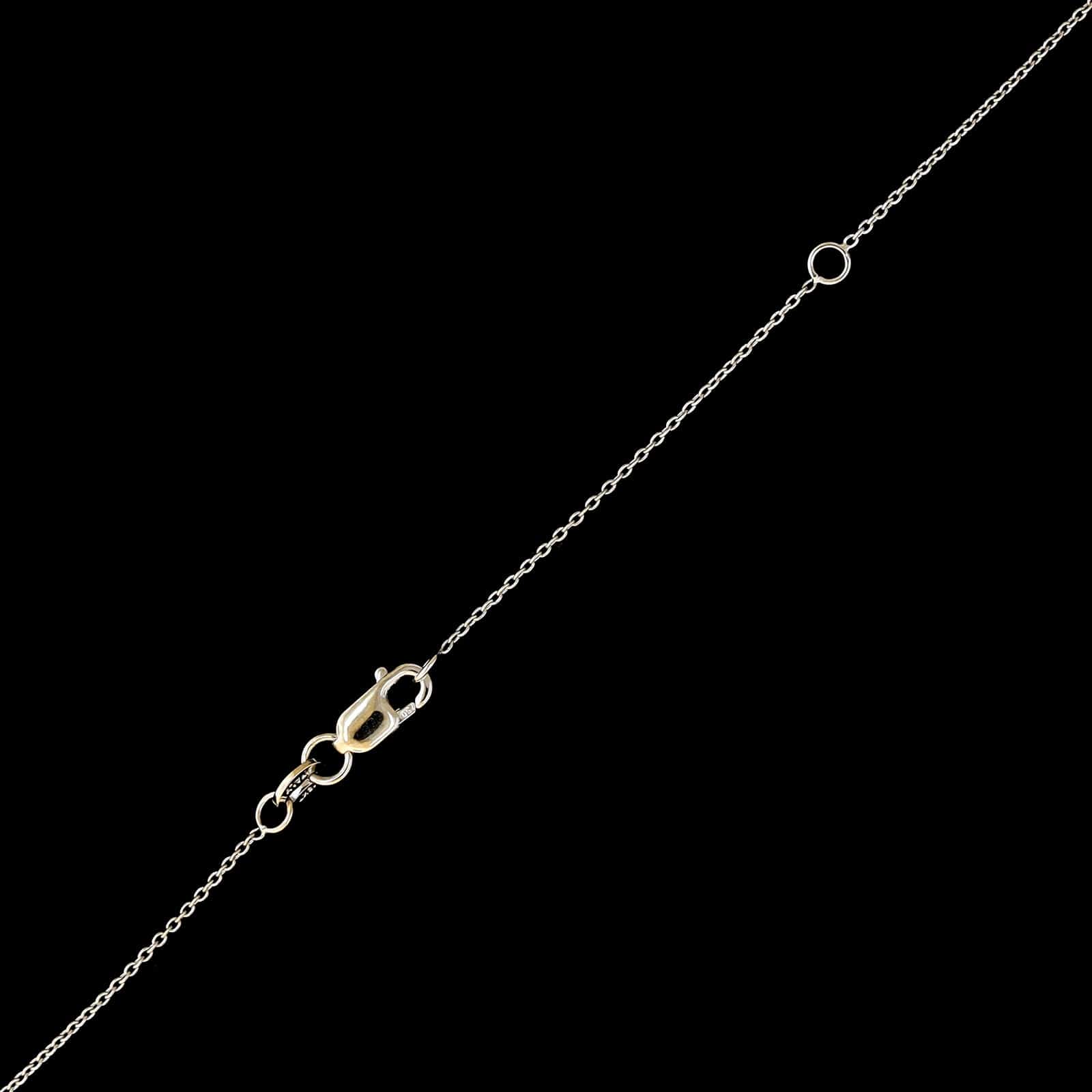 Roberto Coin 18K White Gold Estate Diamond Initial W Pendant Necklace - Image 3