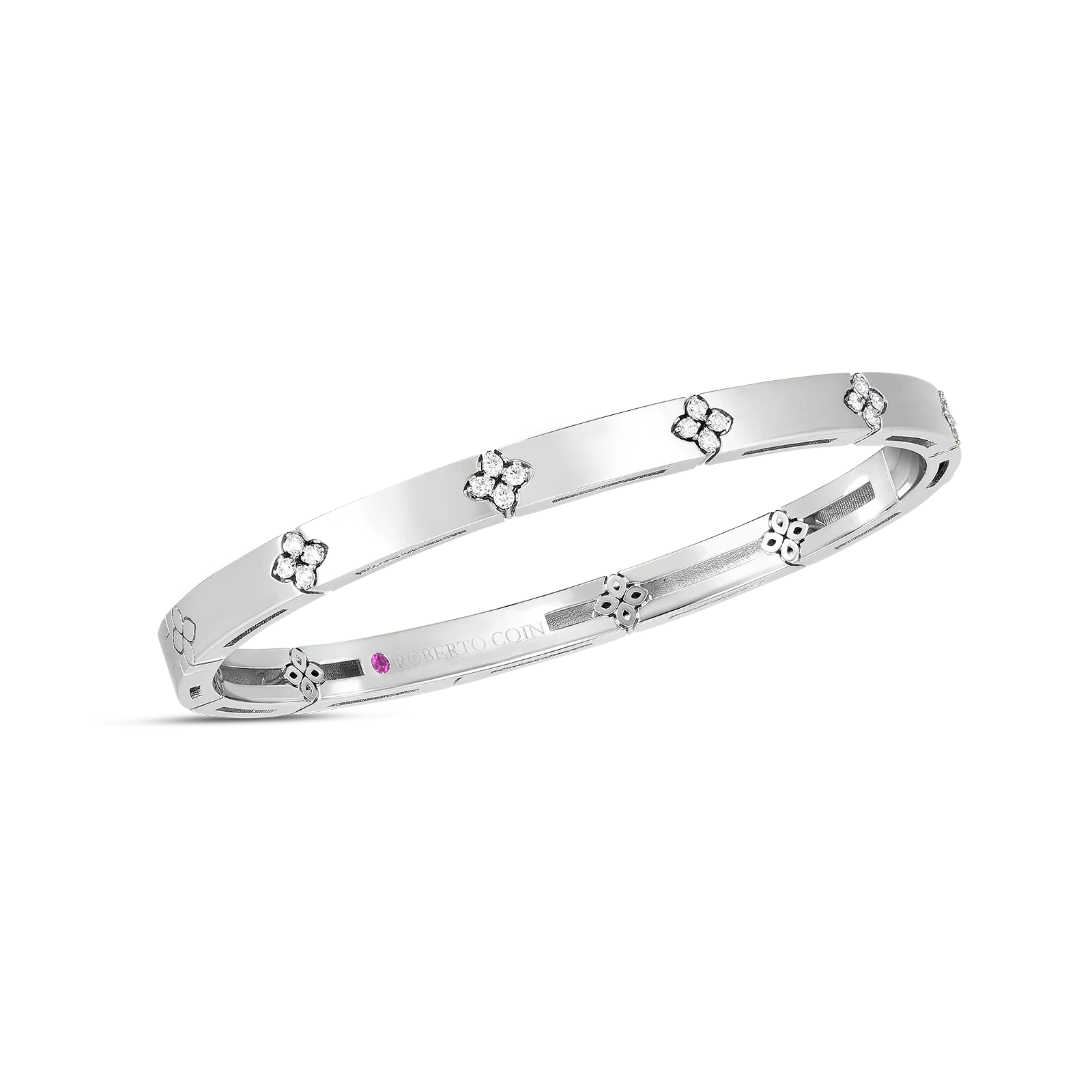Roberto Coin 18K White Gold Love In Verona Diamond Bangle