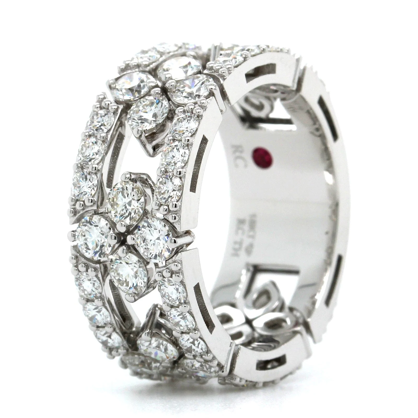 Roberto Coin 18K White Gold "Love In Verona" Diamond Ring - Image 2