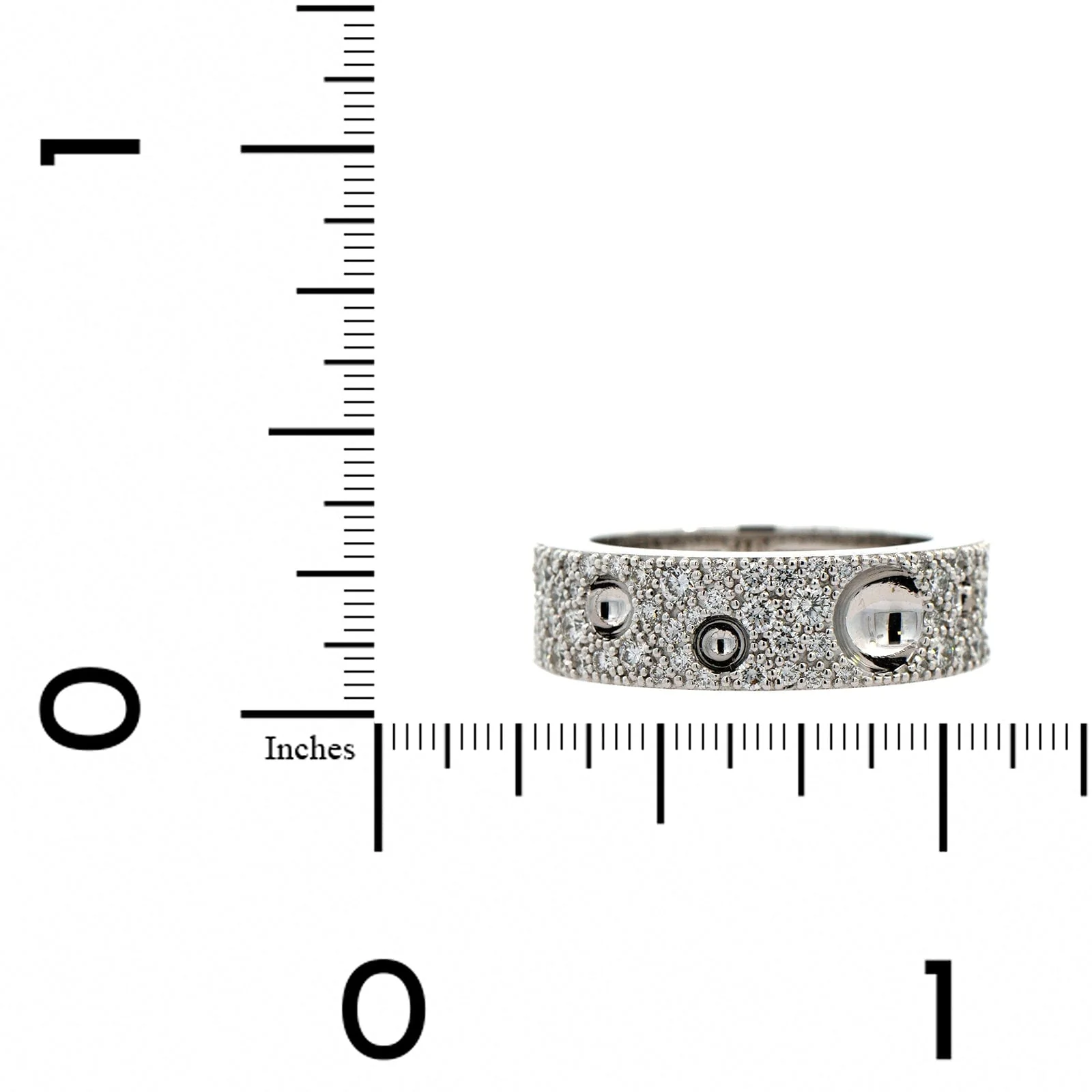 Roberto Coin 18K White Gold Pois Moi Luna Pave Diamond Ring - Image 3