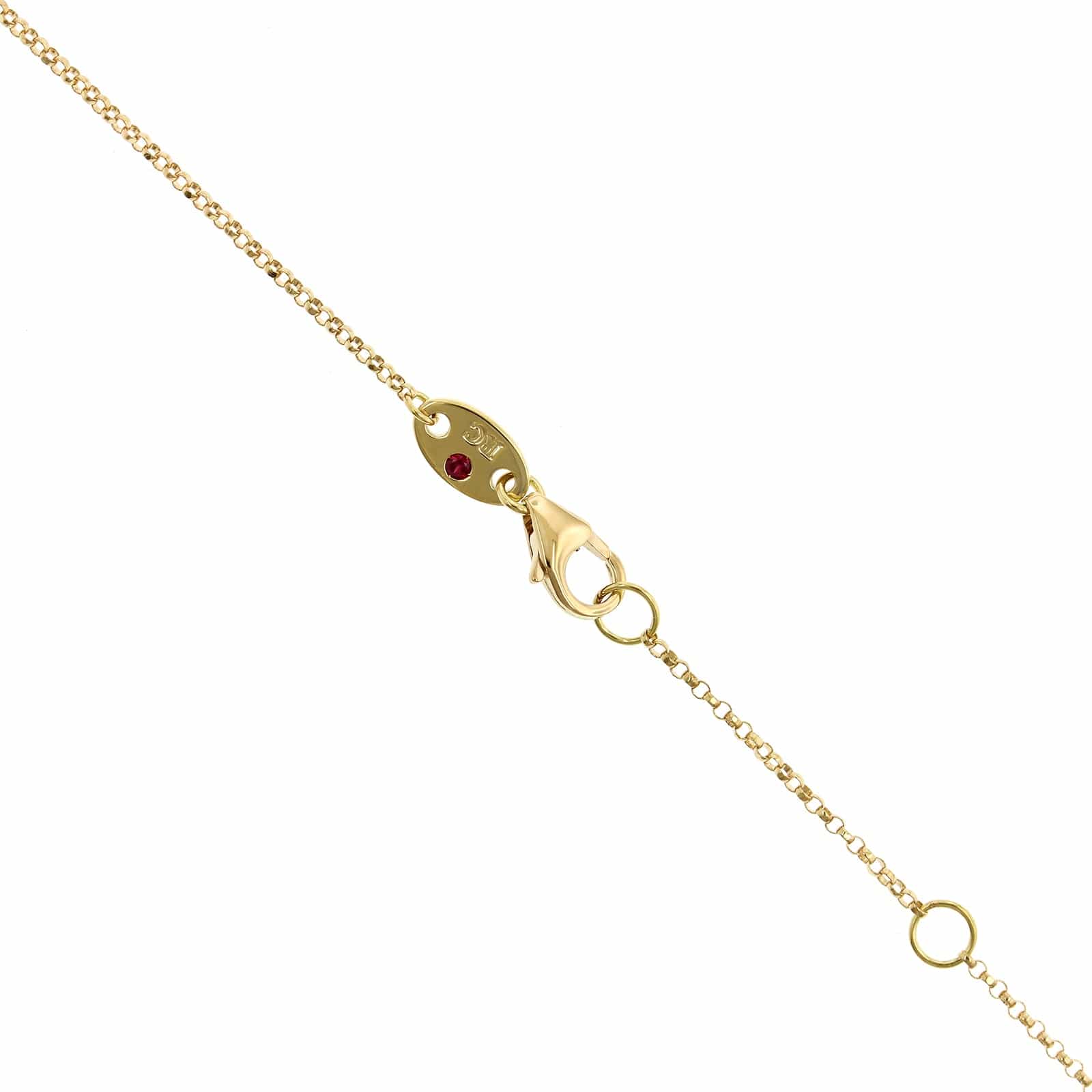 Roberto Coin 18K Yellow Gold 5 Station "Love by The Inch" Diamond Necklace - Image 2