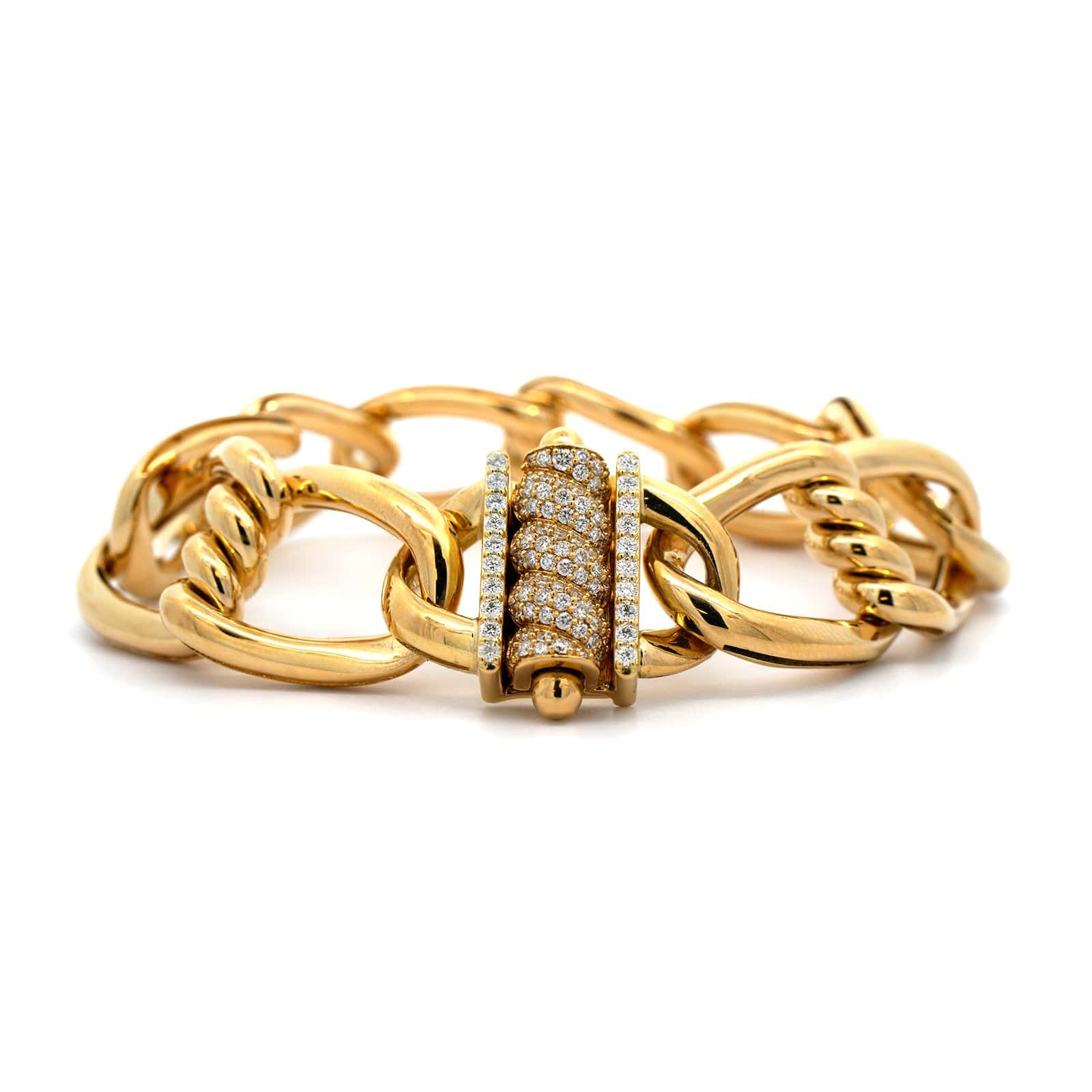 Roberto Coin 18K Yellow Gold Cialoma Diamond Knot Bracelet - Image 4