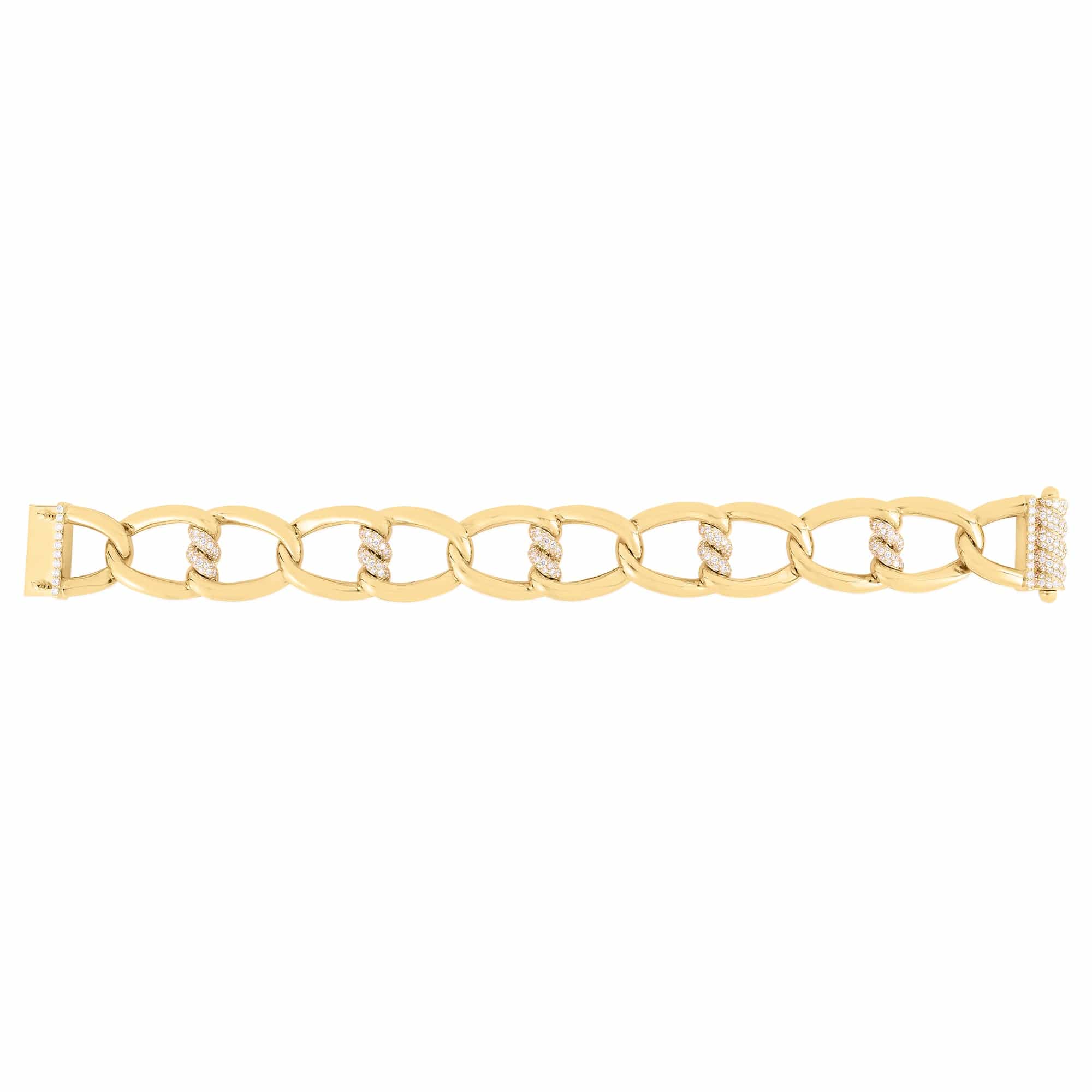Roberto Coin 18K Yellow Gold Cialoma Diamond Knot Link Bracelet