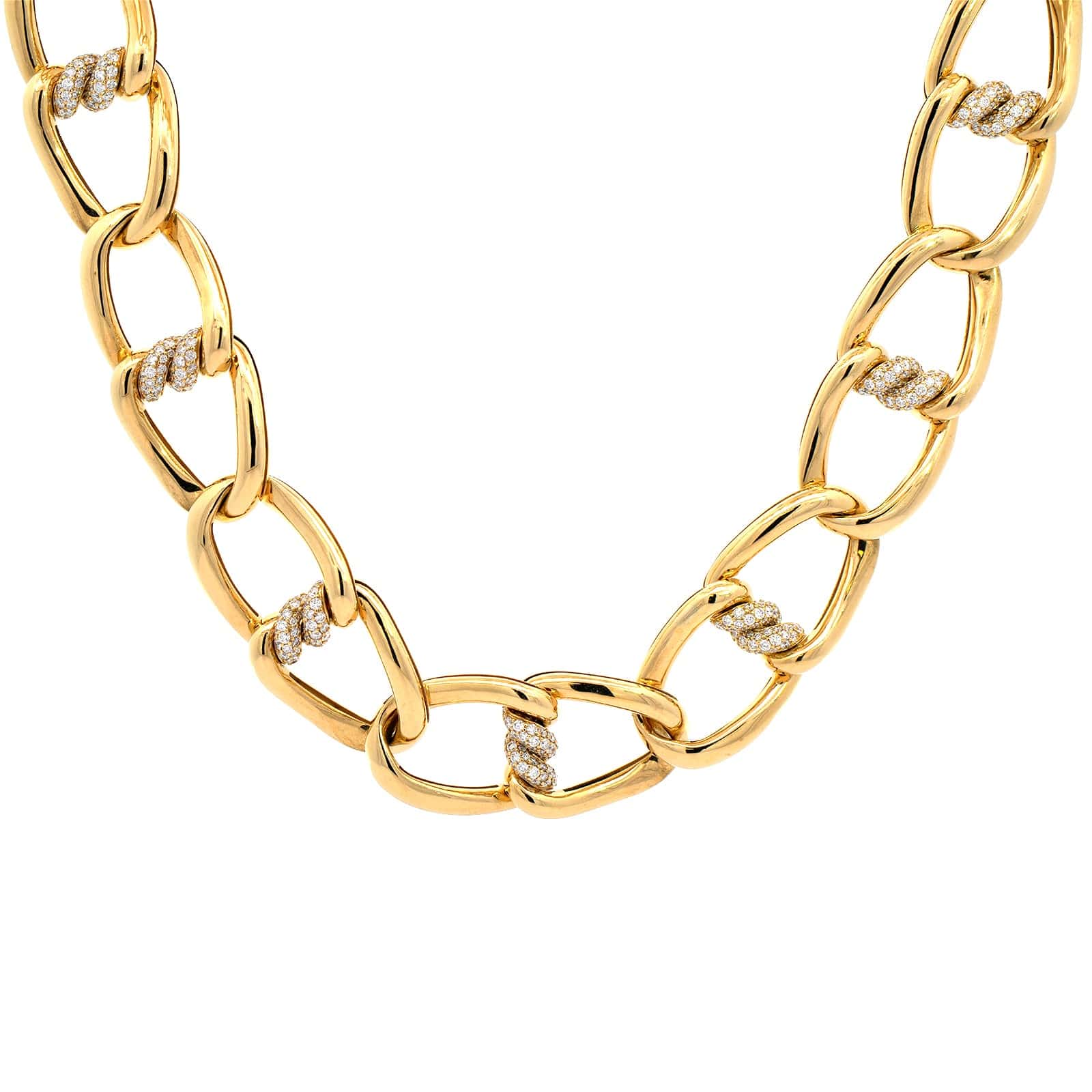 Roberto Coin 18K Yellow Gold Cialoma Diamond Knot Necklace