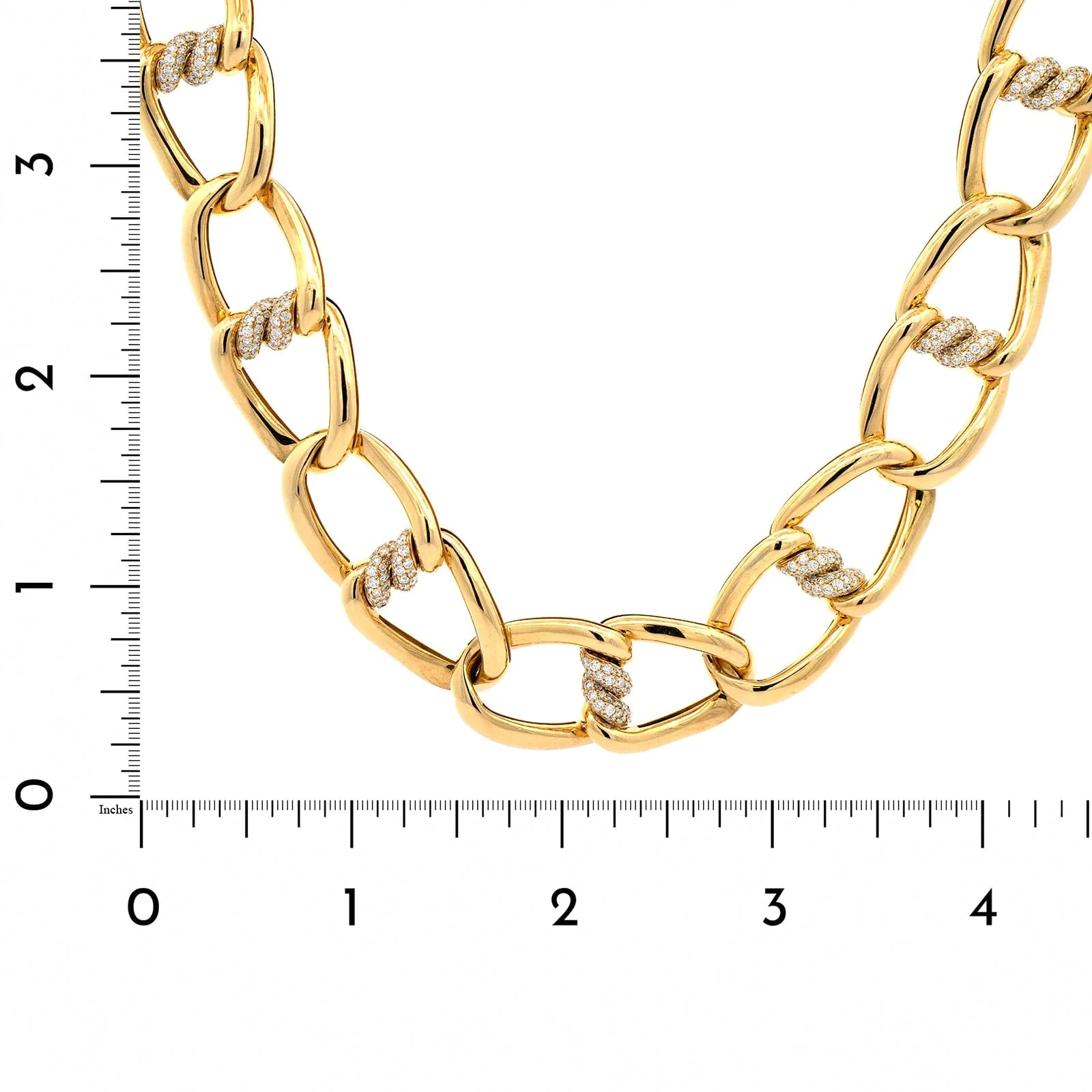 Roberto Coin 18K Yellow Gold Cialoma Diamond Knot Necklace - Image 4