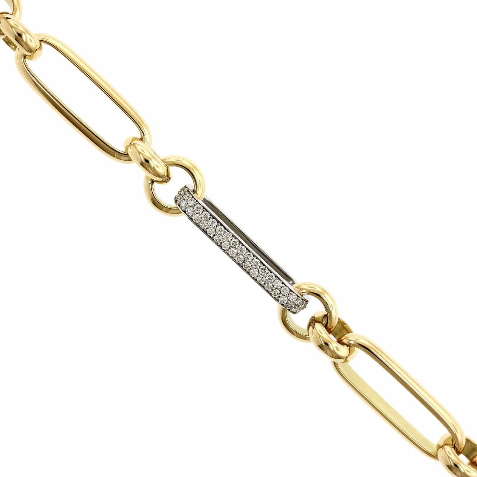 Roberto Coin 18K Yellow Gold Classic Oro Diamond Bracelet - Image 2