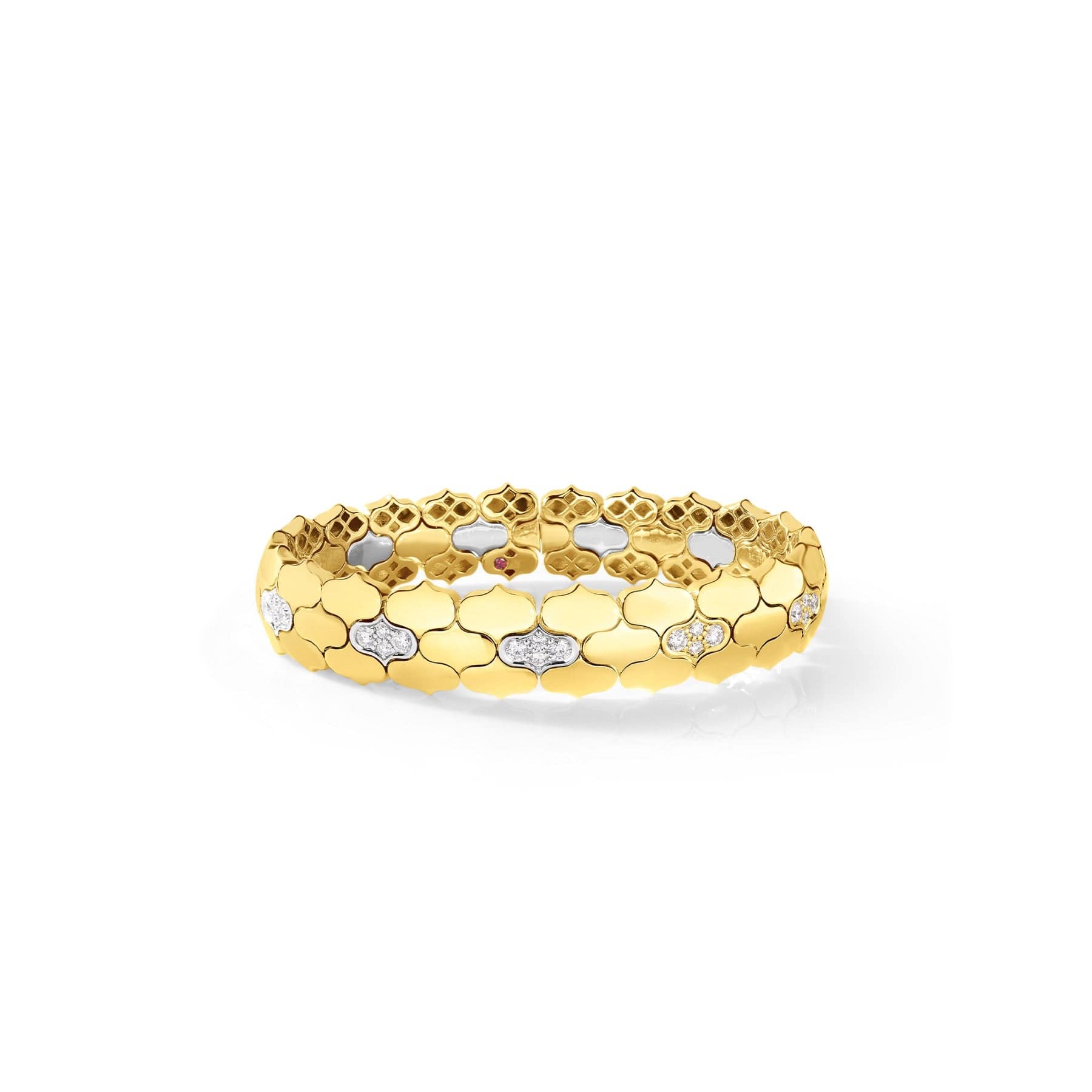 Roberto Coin 18K Yellow Gold Cobra Diamond Bangle Bracelet