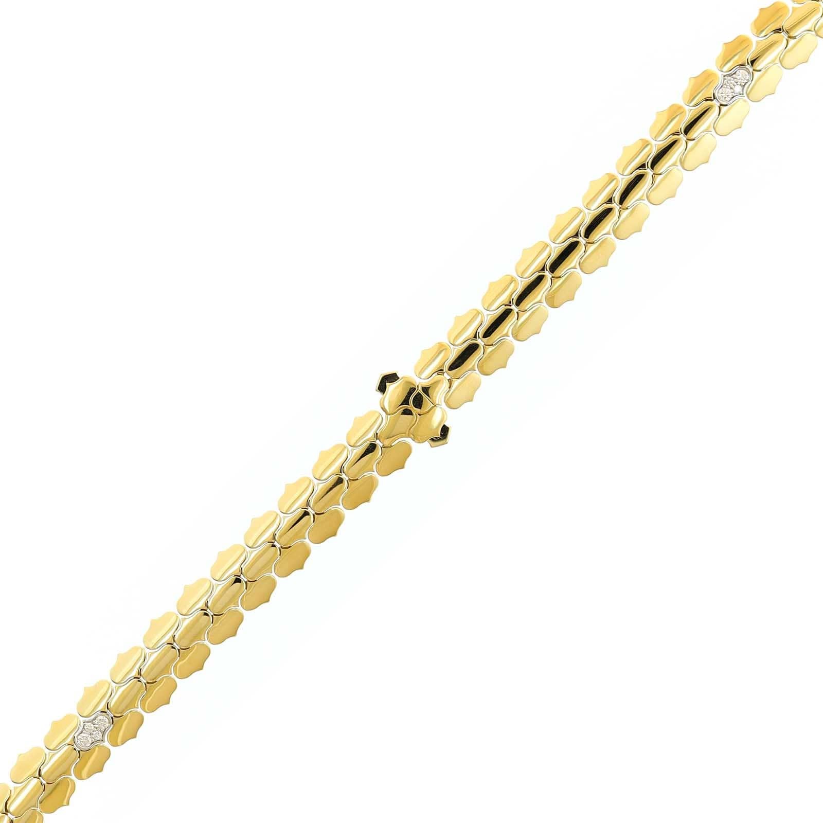 Roberto Coin 18K Yellow Gold Cobra Diamond Collar Necklace - Image 3