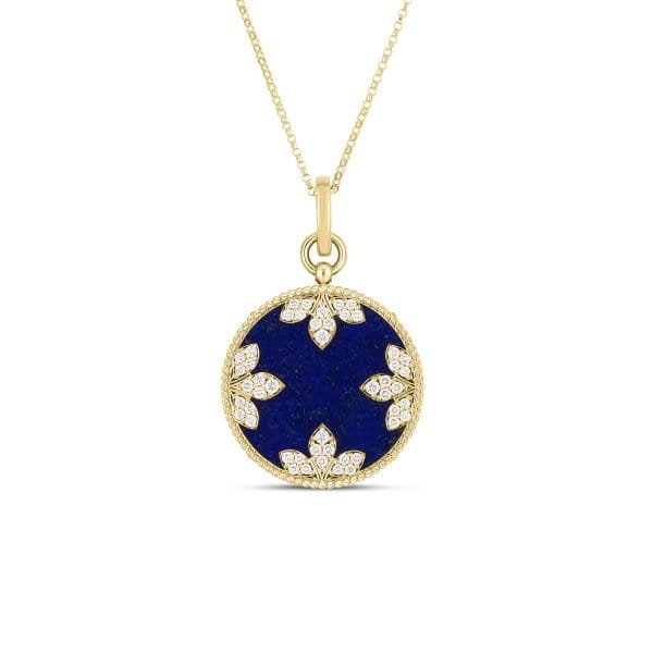 Roberto Coin 18K Yellow Gold Diamond and Lapis Pendant