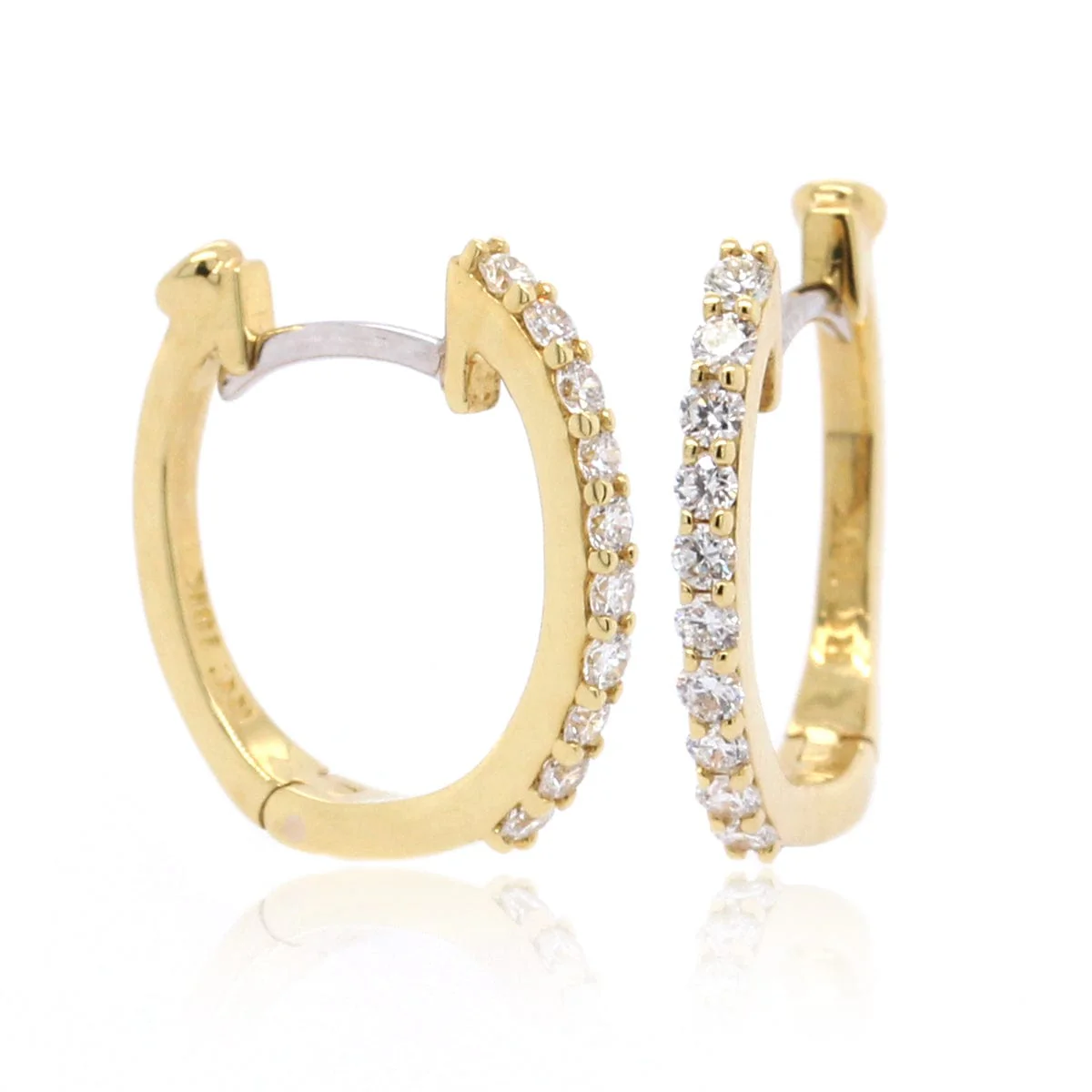 Roberto Coin 18K Yellow Gold Diamond Baby Hoop Earrings