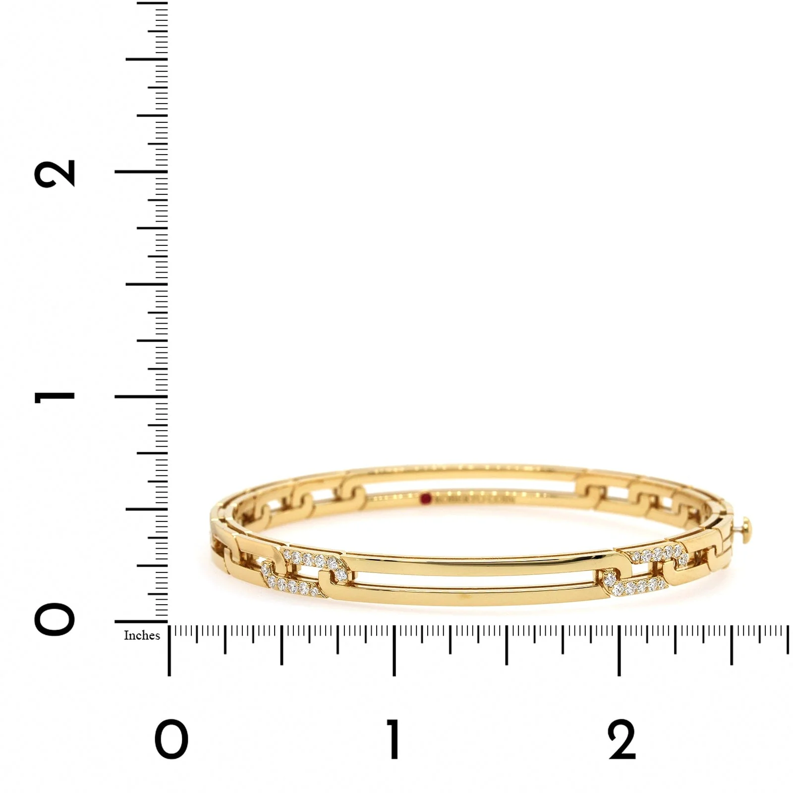 Roberto Coin 18K Yellow Gold Diamond Navarra Bangle - Image 3