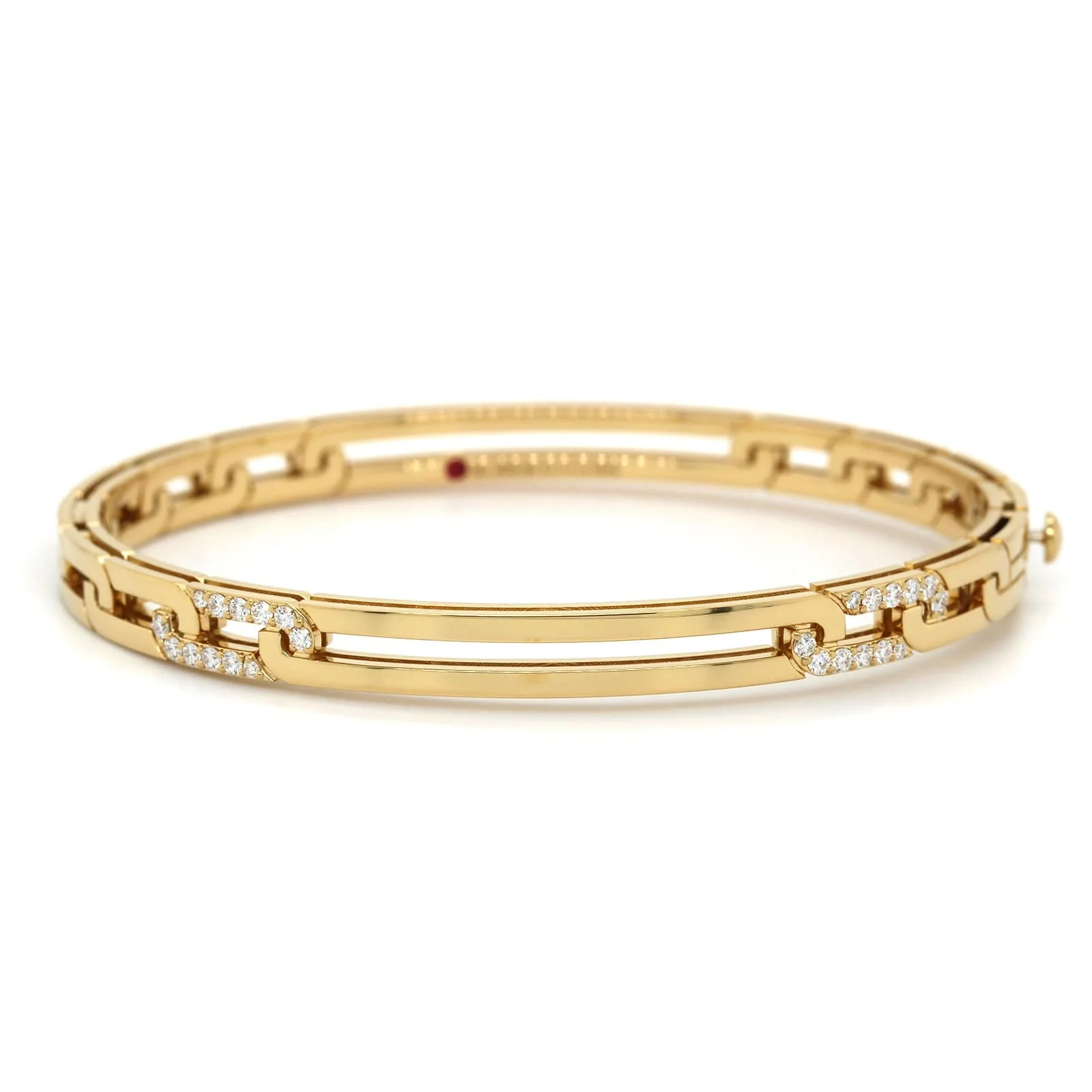Roberto Coin 18K Yellow Gold Diamond Navarra Bangle - Image 4