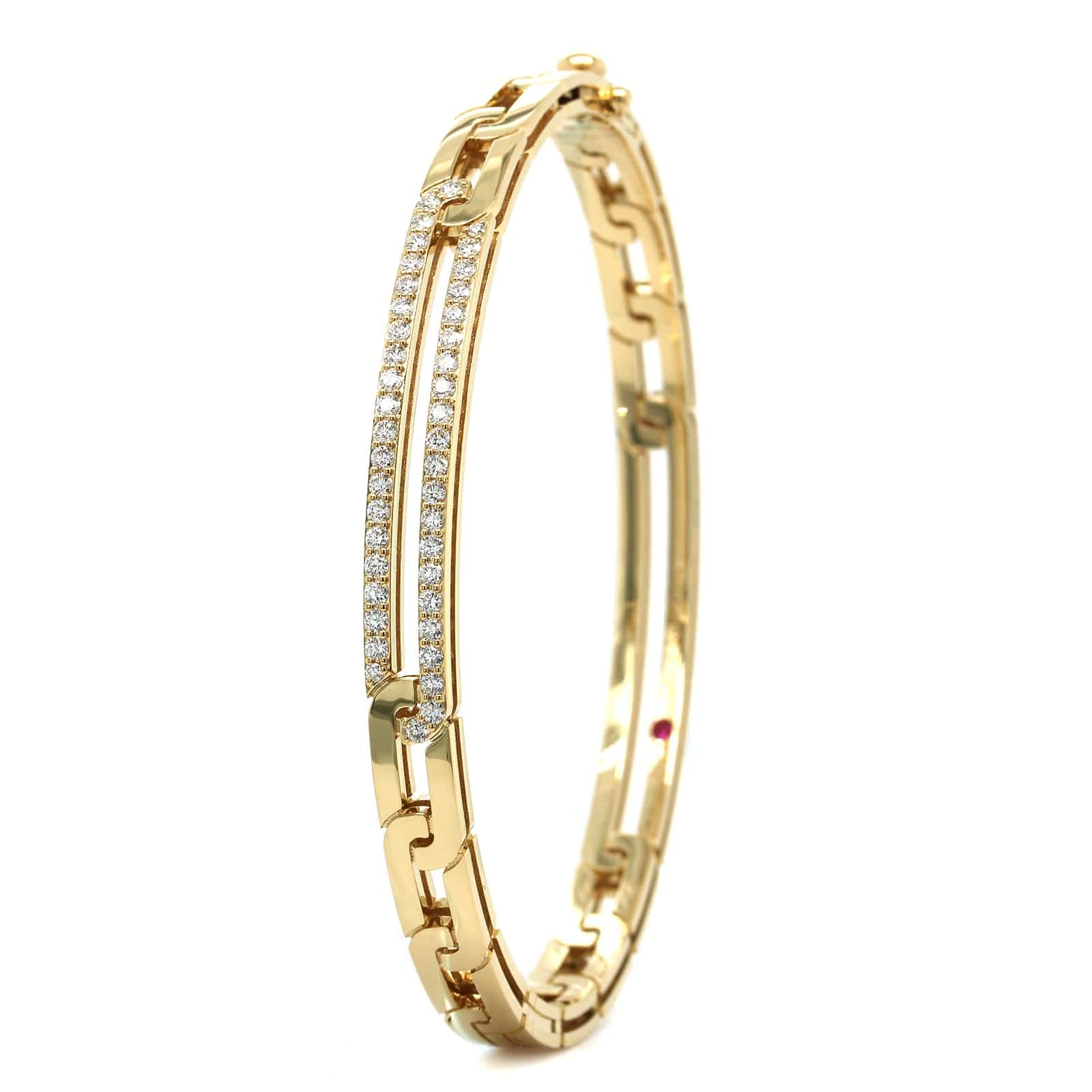 Roberto Coin 18K Yellow Gold Diamond Navarra Bangle - Image 2