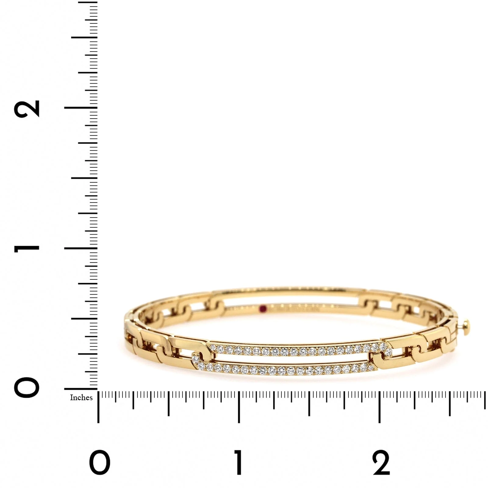 Roberto Coin 18K Yellow Gold Diamond Navarra Bangle - Image 3