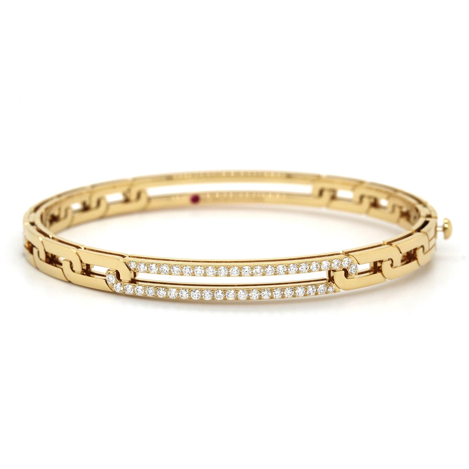 Roberto Coin 18K Yellow Gold Diamond Navarra Bangle - Image 4