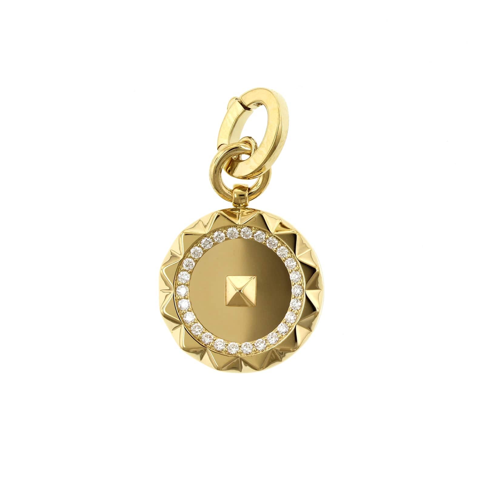 Roberto Coin 18K Yellow Gold Diamond Obelisco Enhancer Pendant