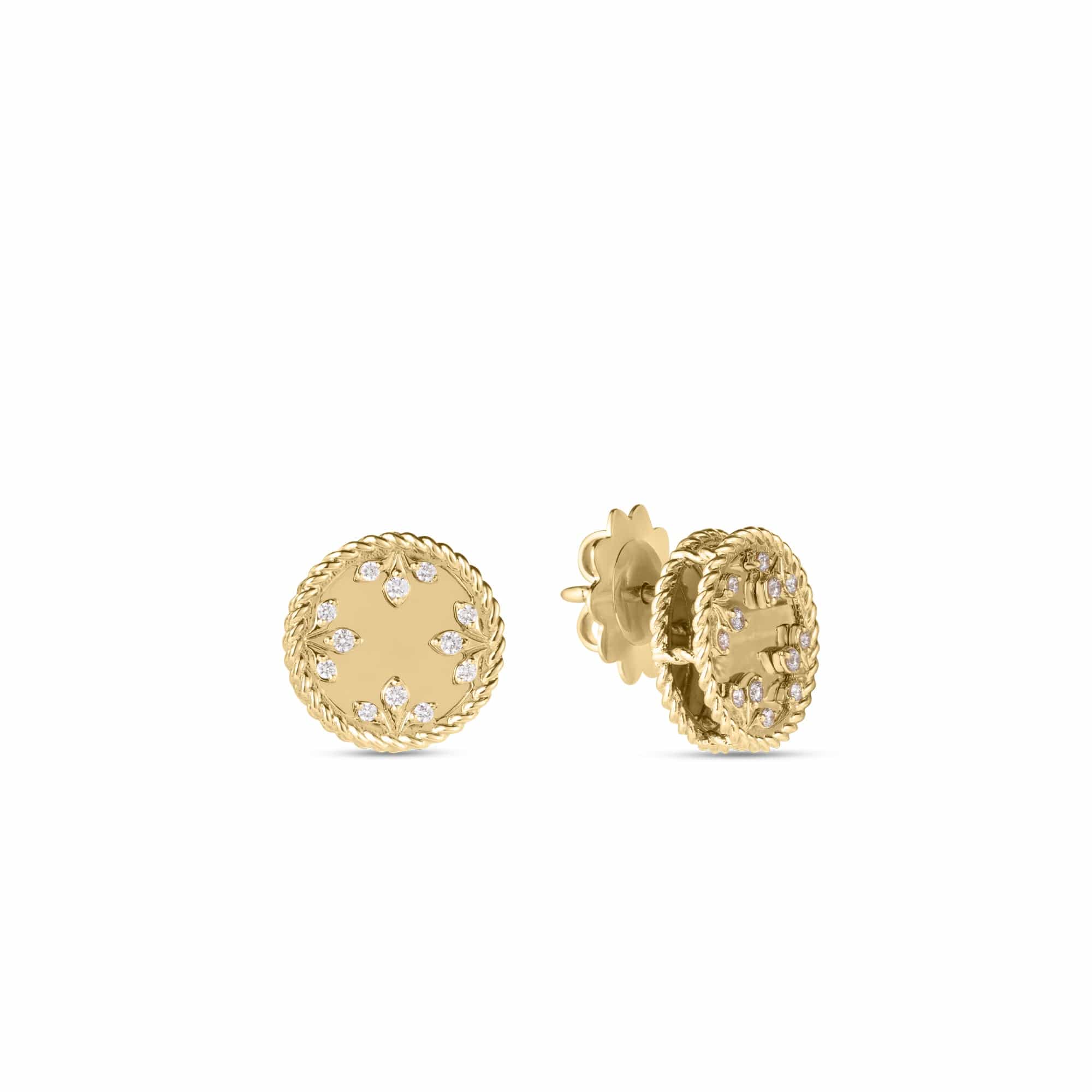 Roberto Coin 18K Yellow Gold Diamond Stud Earrings