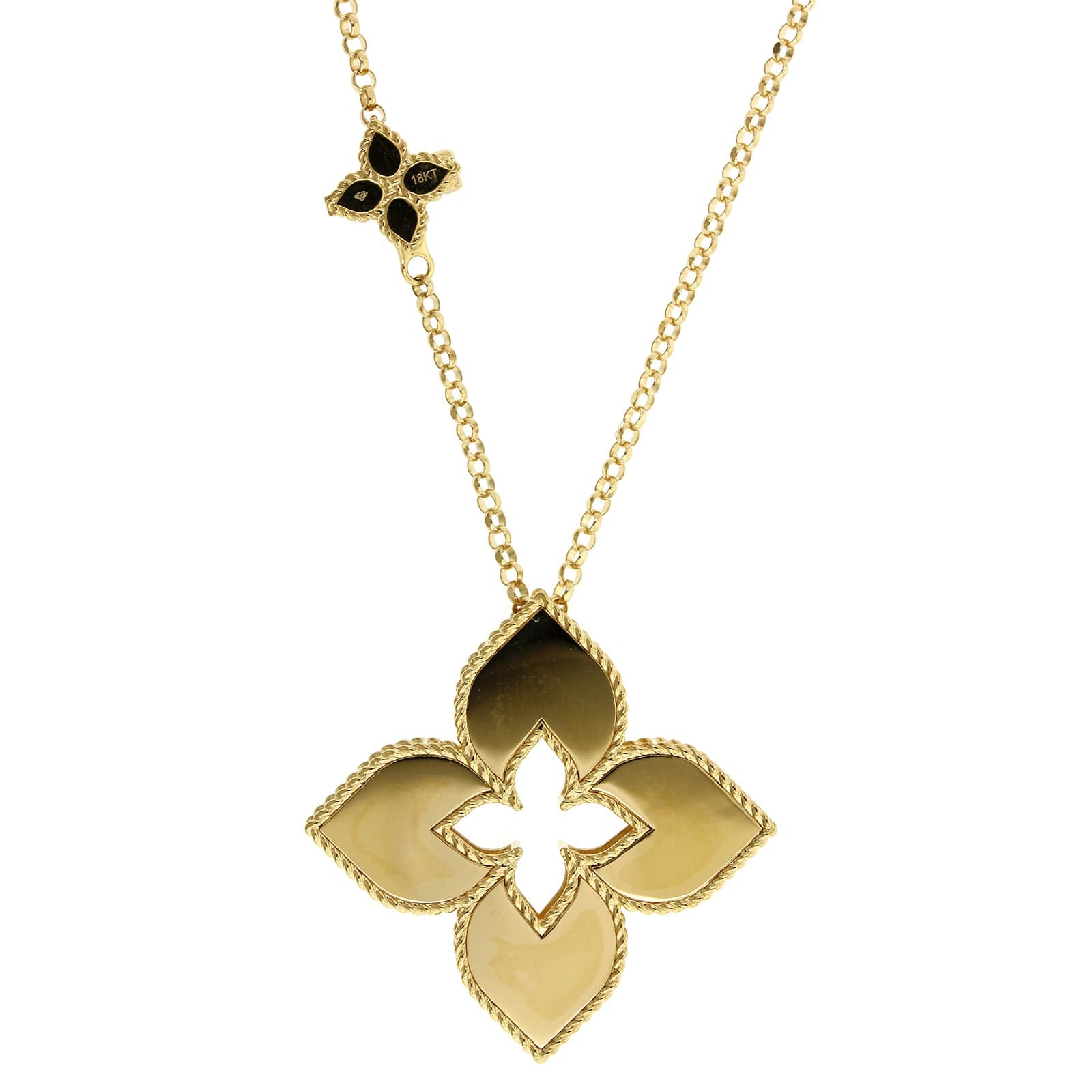 Roberto Coin 18K Yellow Gold Diamond Venetian Princess Necklace - Image 2