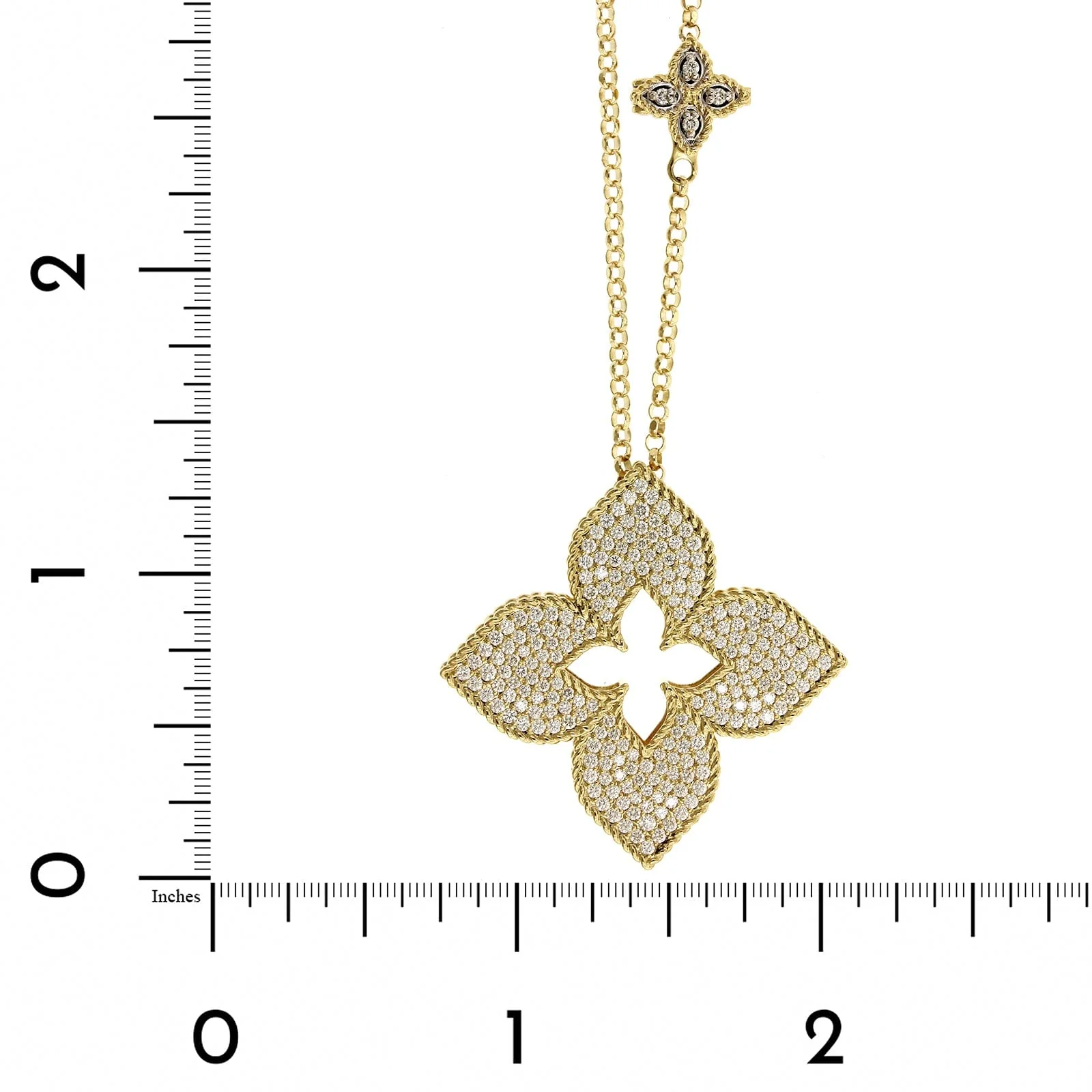 Roberto Coin 18K Yellow Gold Diamond Venetian Princess Necklace - Image 4