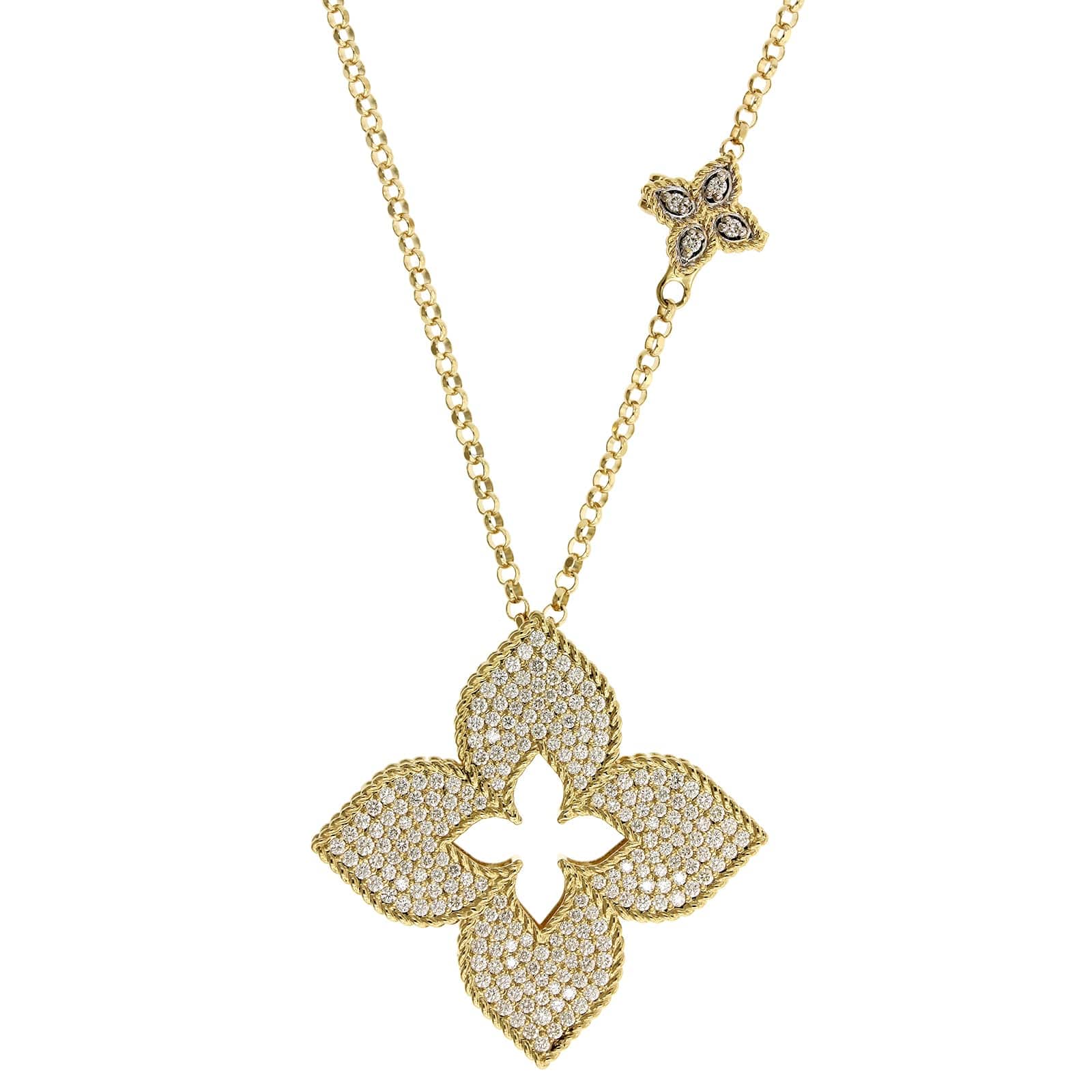 Roberto Coin 18K Yellow Gold Diamond Venetian Princess Necklace - Image 5