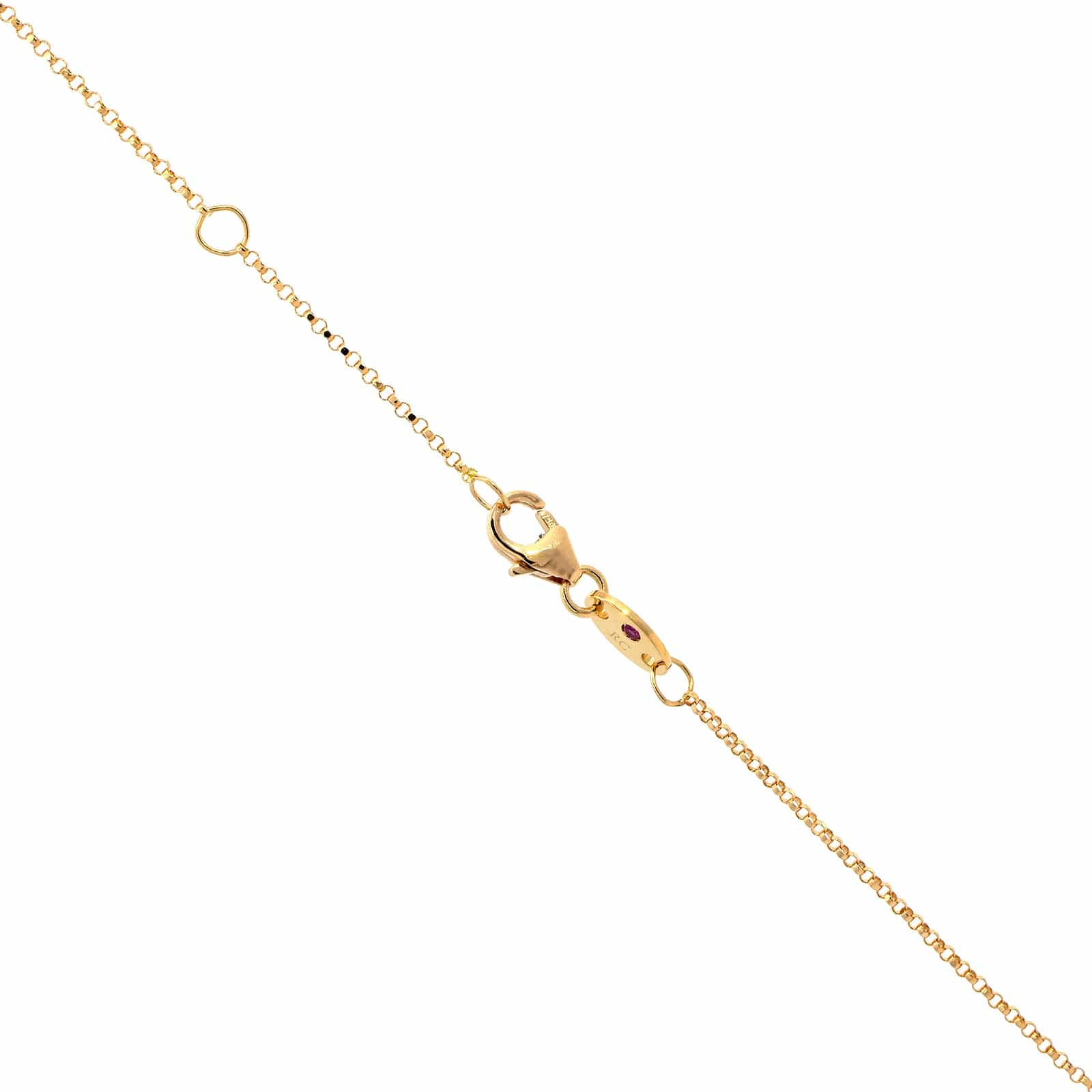 Roberto Coin 18K Yellow Gold Domino Diamond Crossover Necklace - Image 3