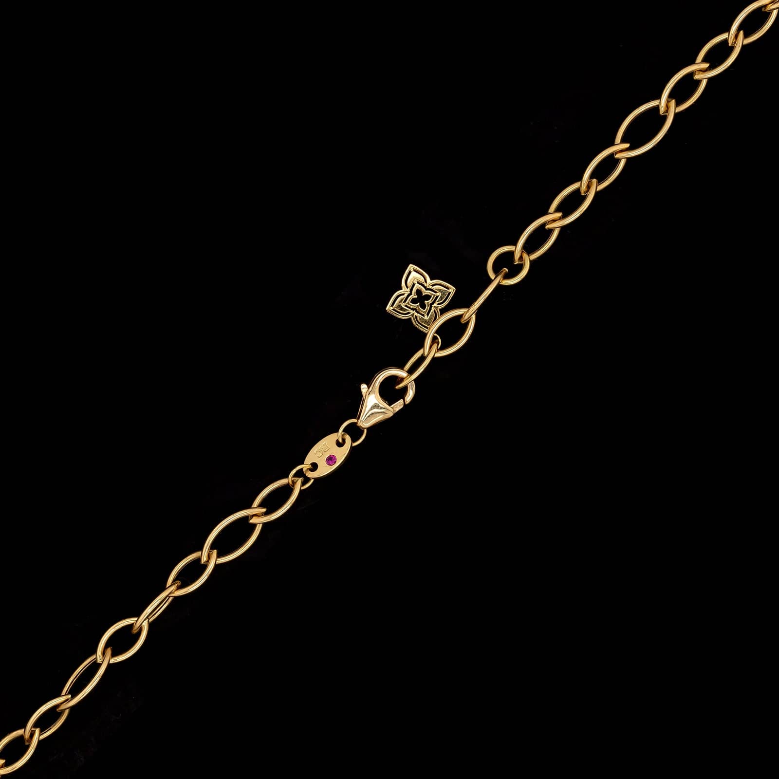 Roberto Coin 18K Yellow Gold Estate Diamond Arabesque Flower Medallion Pendant Necklace&nbsp; - Image 3