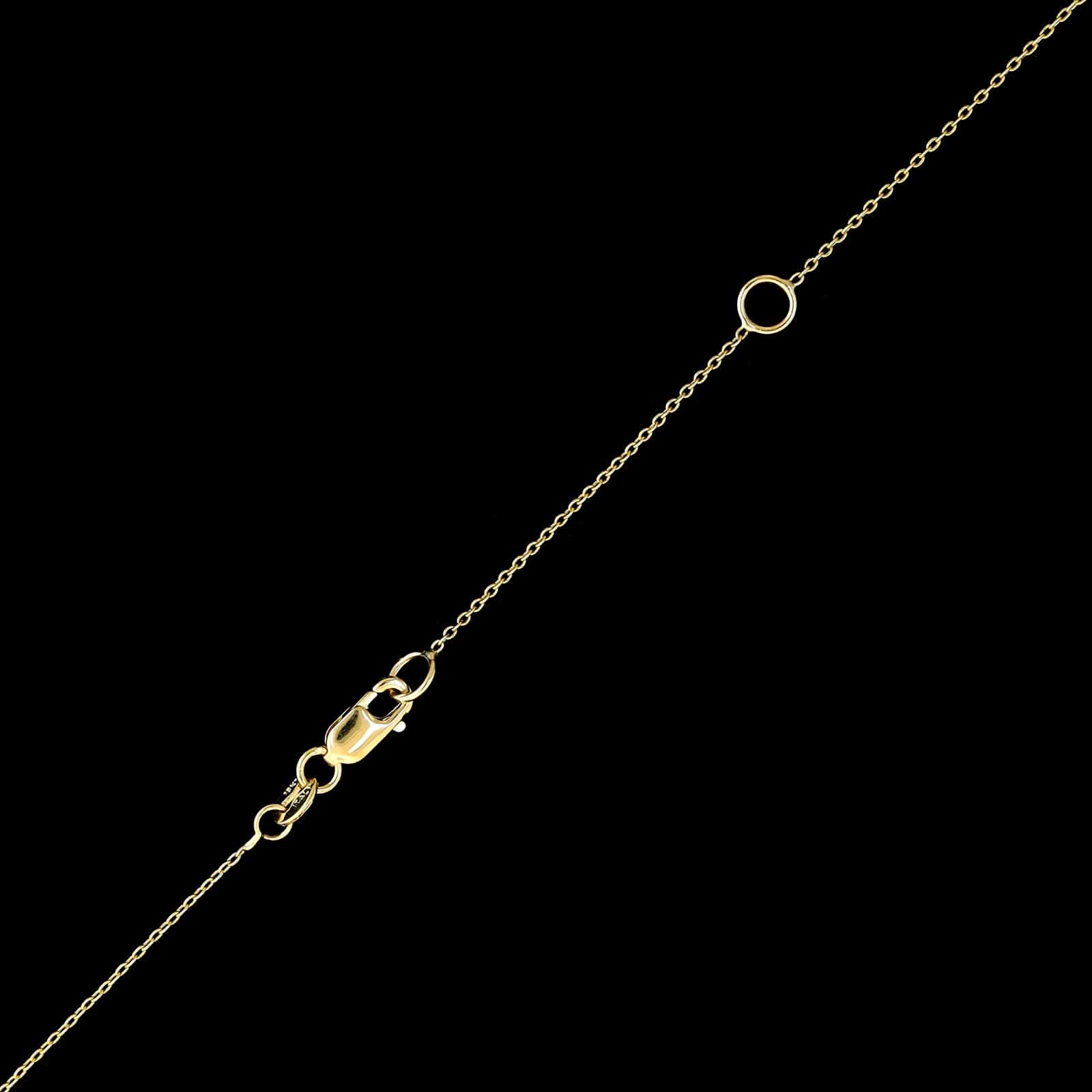 Roberto Coin 18K Yellow Gold Estate Diamond Pave Circle Necklace - Image 3