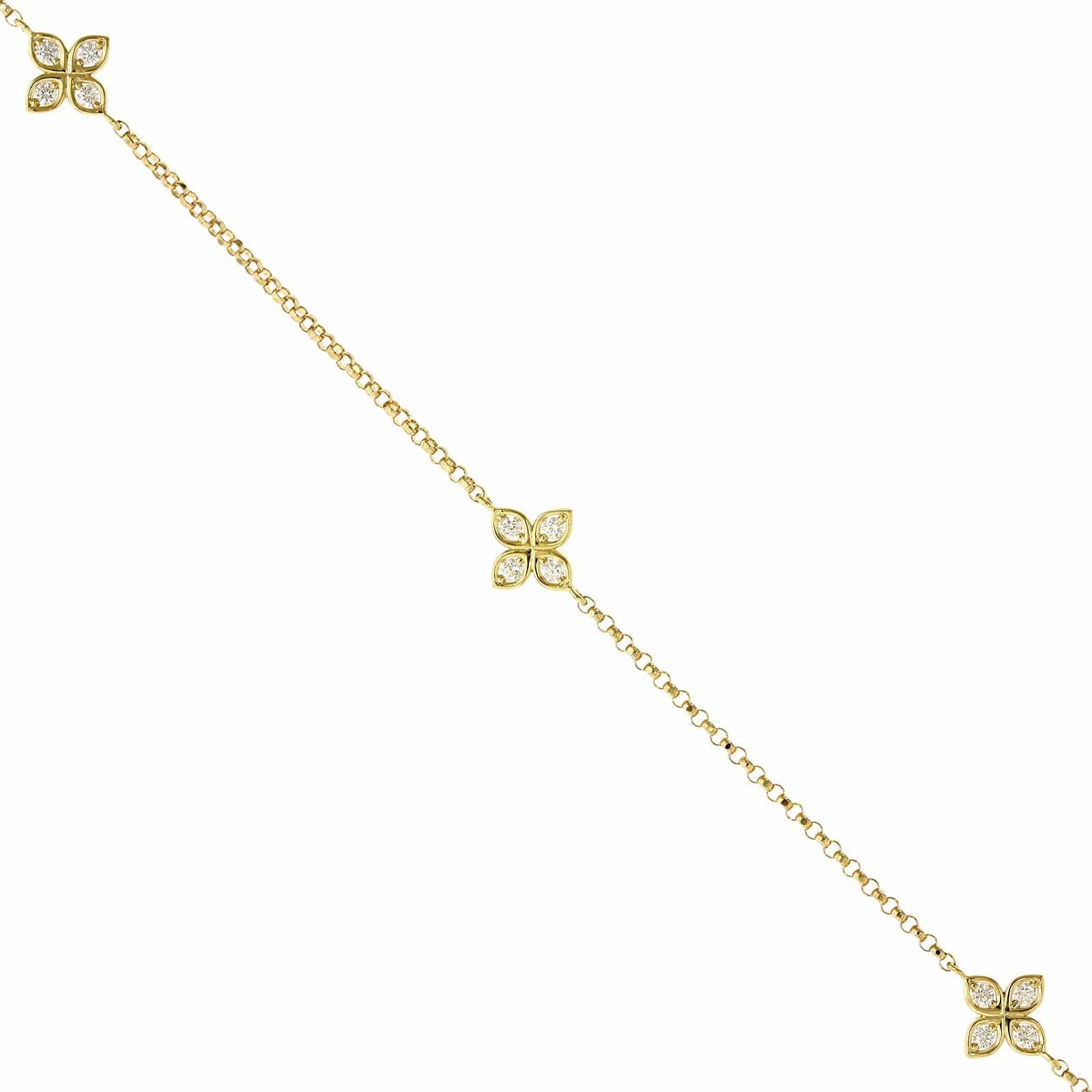 Roberto Coin 18K Yellow Gold "Love By The Inch" Diamond Bracelet - Image 2