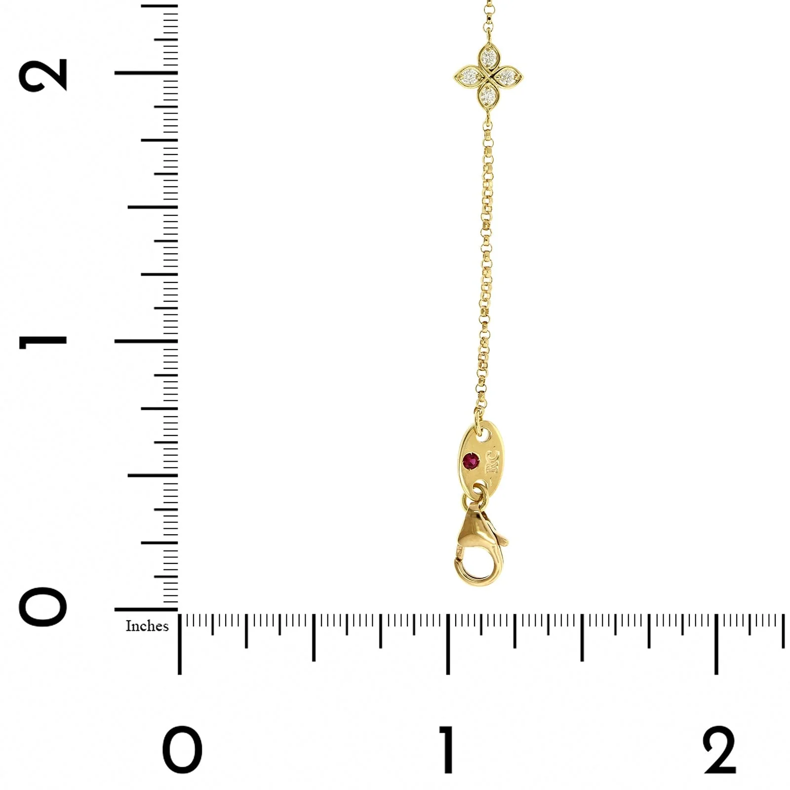 Roberto Coin 18K Yellow Gold "Love By The Inch" Diamond Bracelet - Image 3