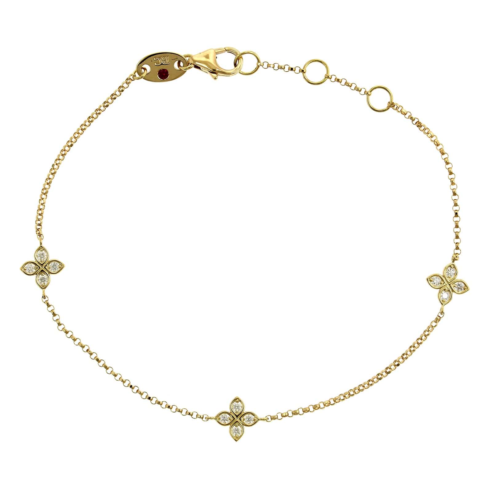 Roberto Coin 18K Yellow Gold "Love By The Inch" Diamond Bracelet - Image 4