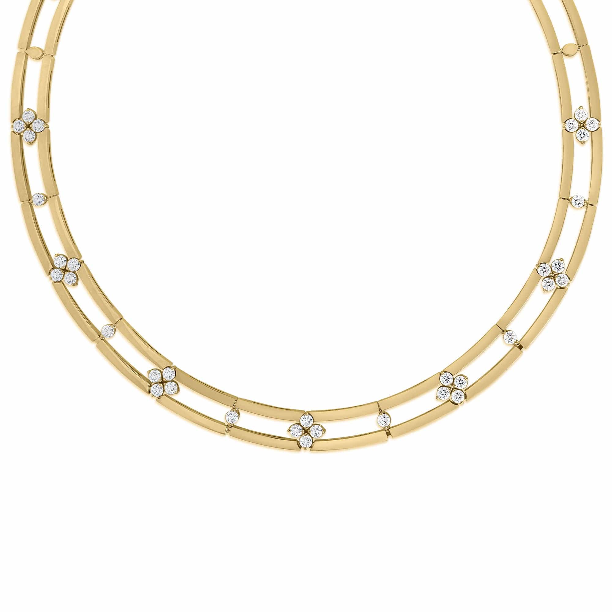 Roberto Coin 18K Yellow Gold Love In Verona Diamond Choker Necklace