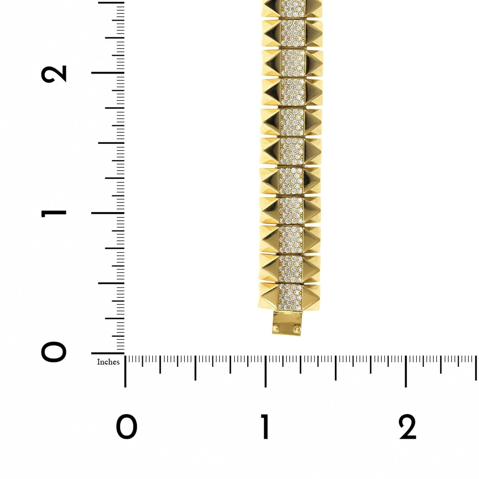 Roberto Coin 18K Yellow Gold Obelisco Flexible Diamond Bangle Bracelet - Image 3