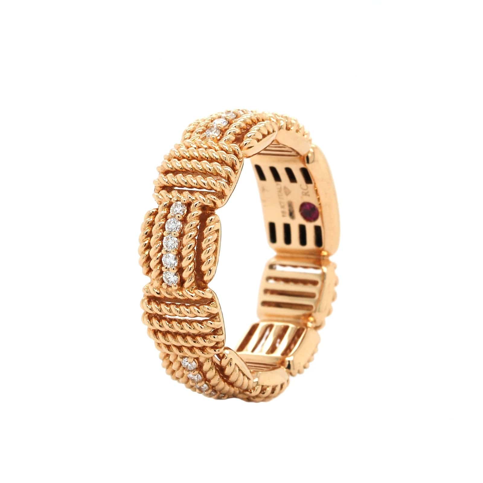 Roberto Coin 18K Yellow Gold Opera Diamond Ring - Image 2