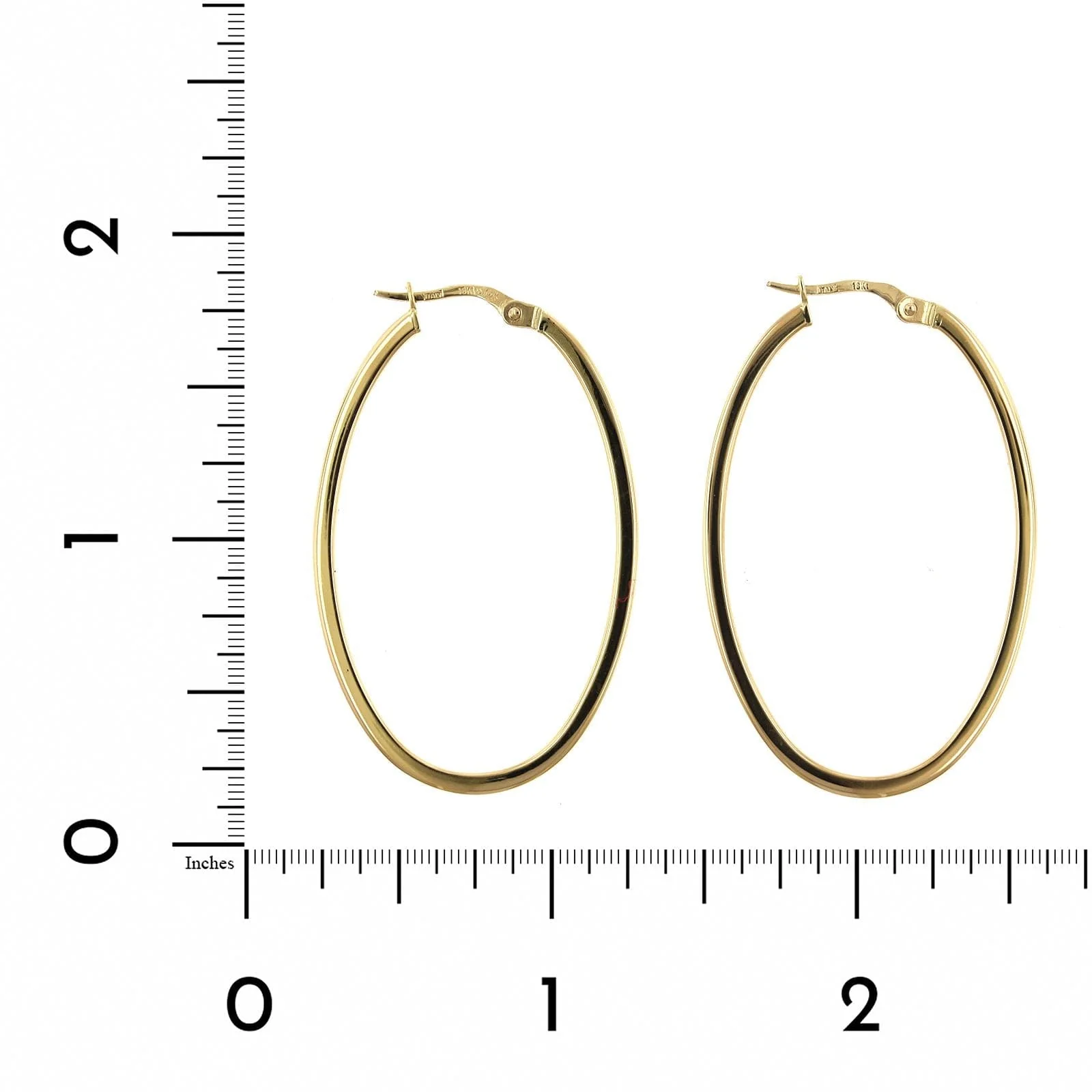 Roberto Coin 18K Yellow Gold Oval Hoop Earrings - Image 2