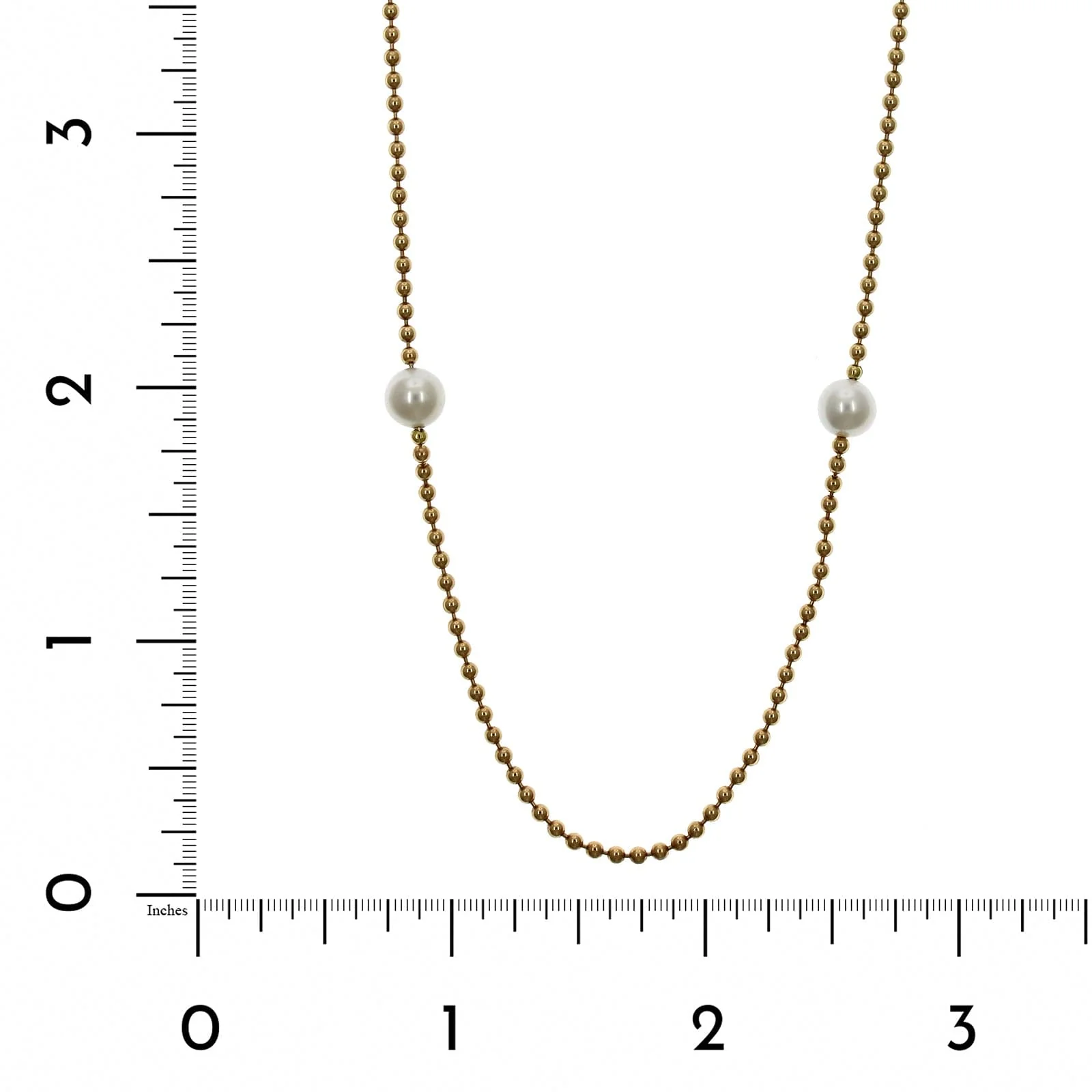 Roberto Coin 18K Yellow Gold Pearl Bead Necklace - Image 3